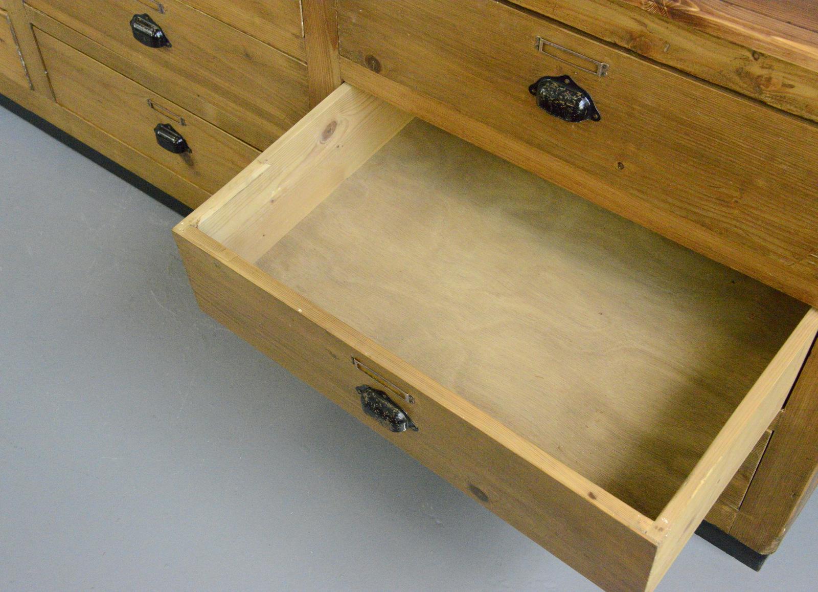 Large Bank of French Haberdashery Drawers, Circa 1940s 4