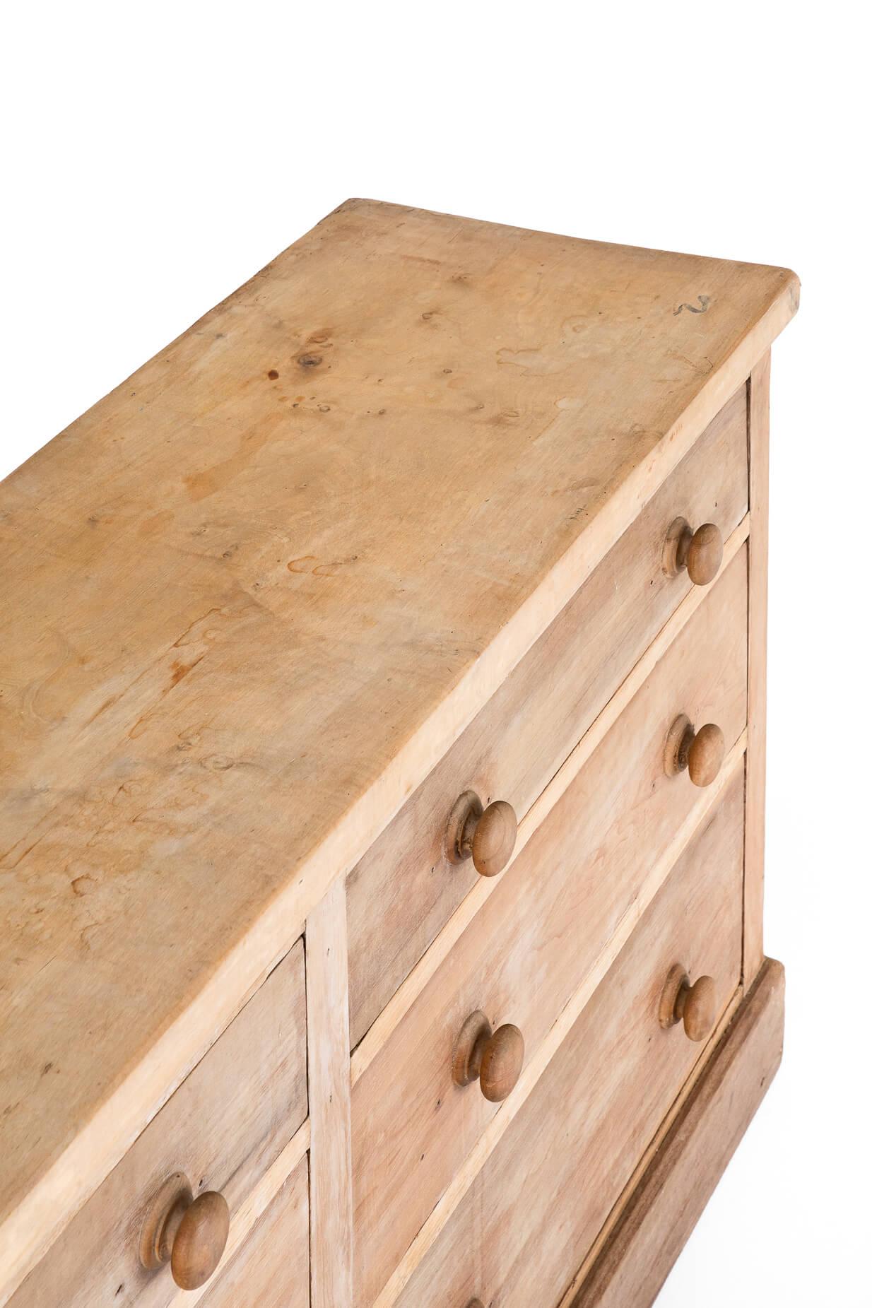 Hand-Crafted Large Bank of Victorian Drawers For Sale