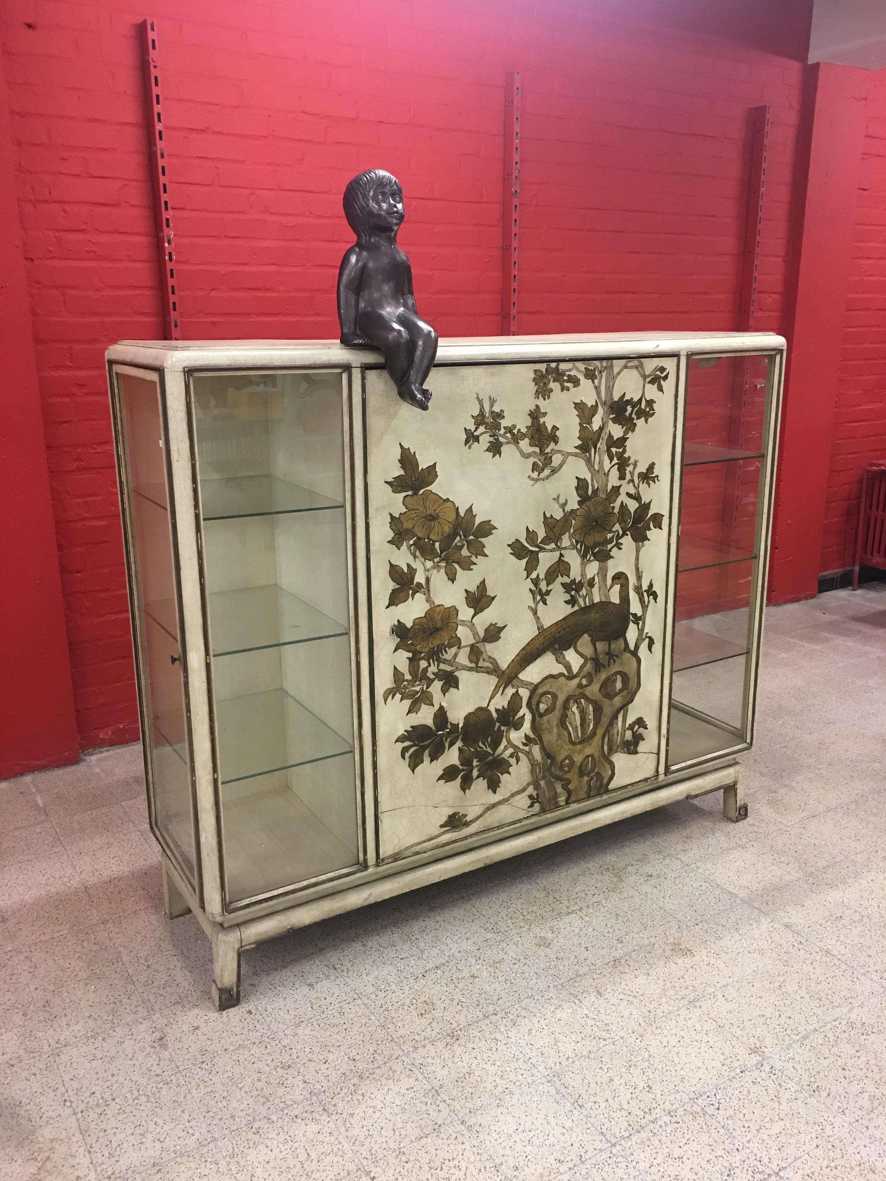 Lacquered Large Bar, Showcase, Italy, circa 1950-1960 For Sale