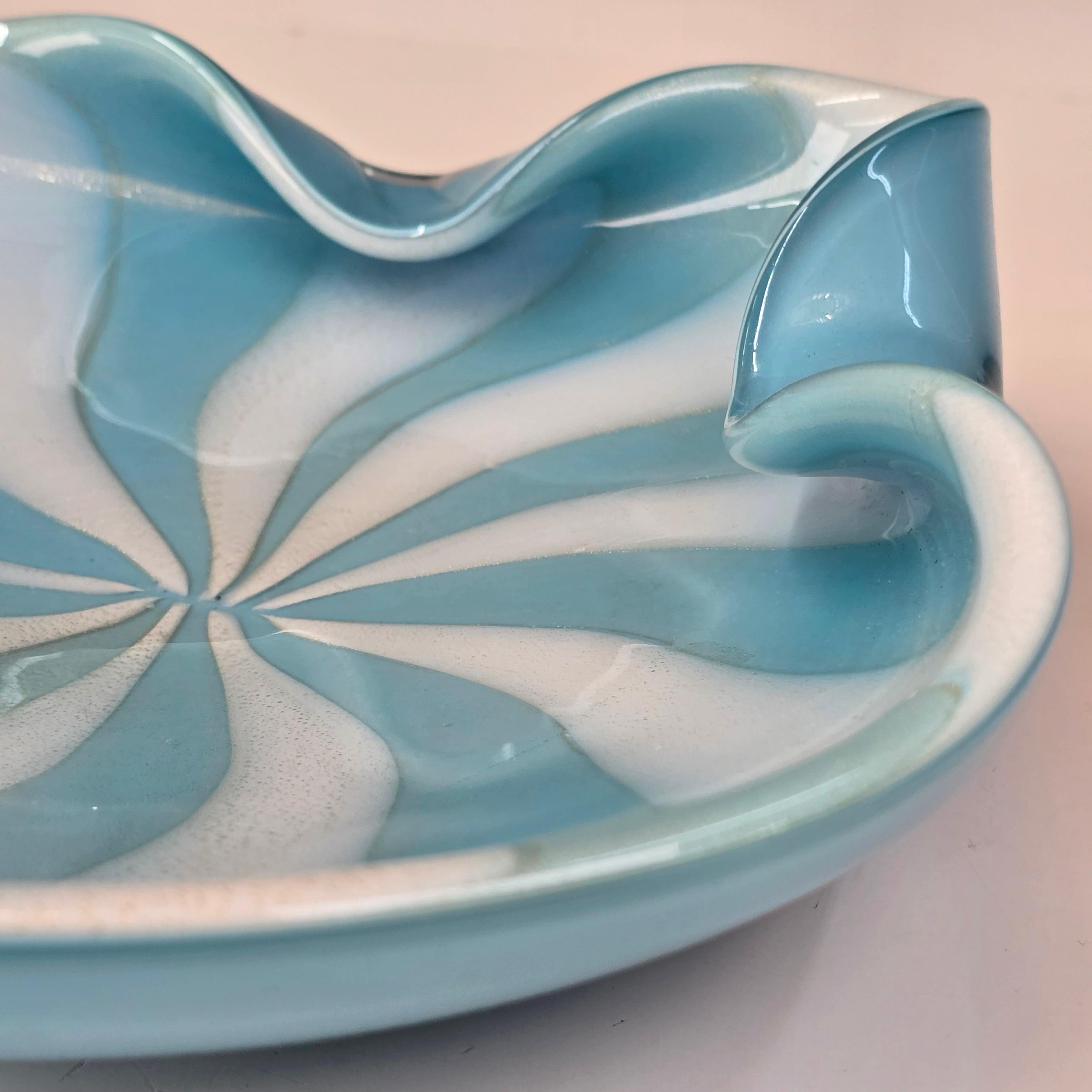 Mid-20th Century Large Barbini Circus Tent Murano Bowl For Sale