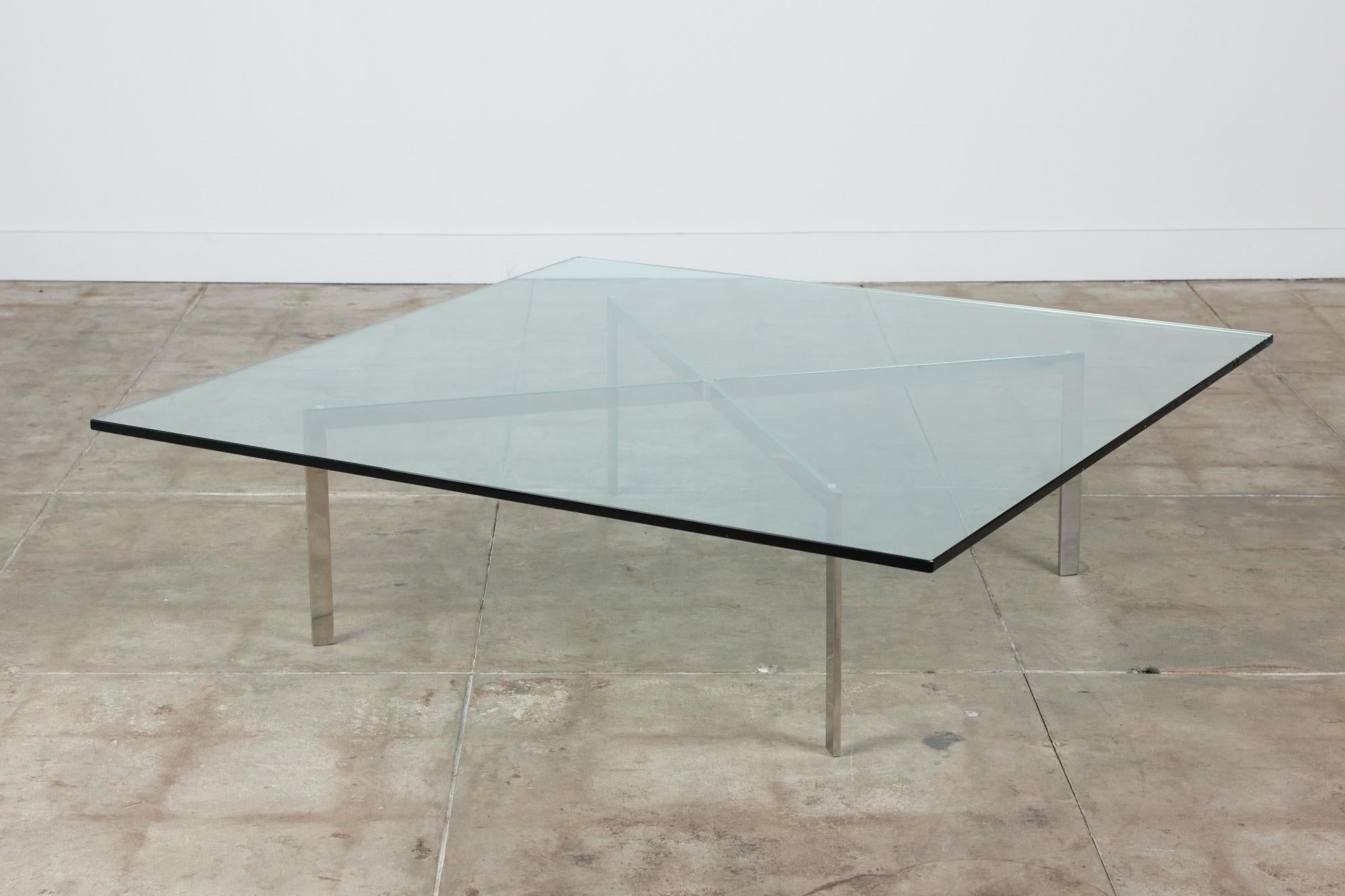 Large Barcelona Coffee Table by Mies van der Rohe for Knoll In Excellent Condition In Los Angeles, CA