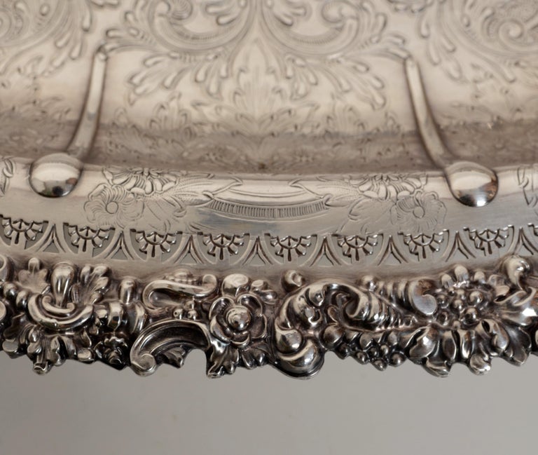 Large Barker Ellis, Menorah Hallmark Silverplate Oval Bowl. Barker Ellis silver, Birmingham England. Manufacturer of silver, silver plate and electroplated ware dating back to 1801, it is now one of the oldest silversmiths and electroplaters in