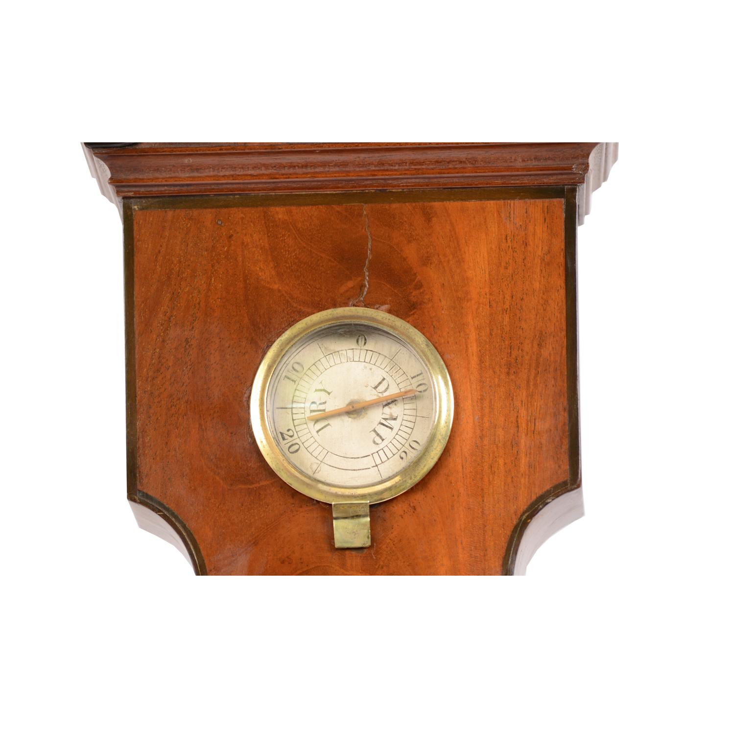 Large Clock Barometer Antique Measuring Instrument by Amadio London 1842-1851  6