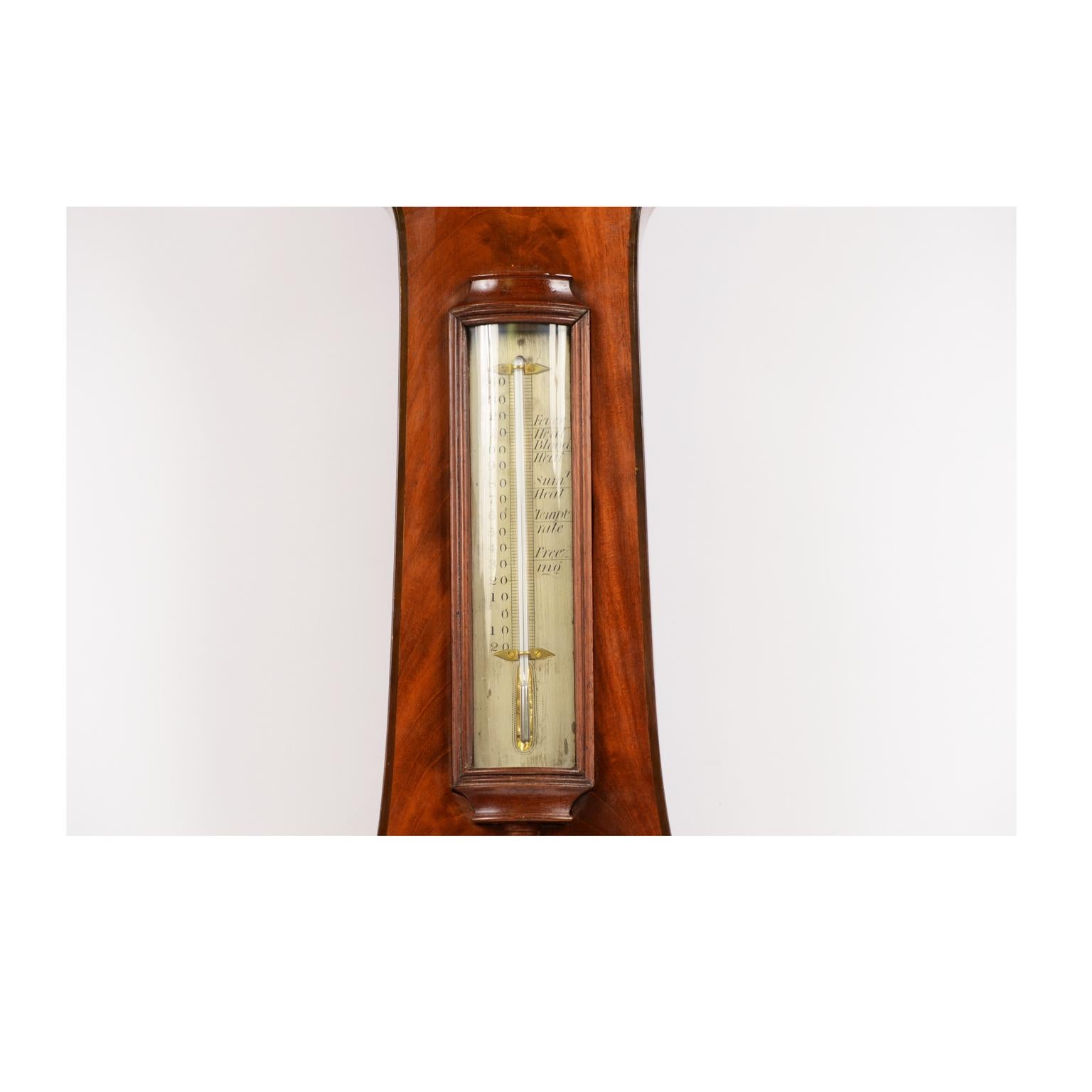 Large Clock Barometer Antique Measuring Instrument by Amadio London 1842-1851  In Good Condition In Milan, IT