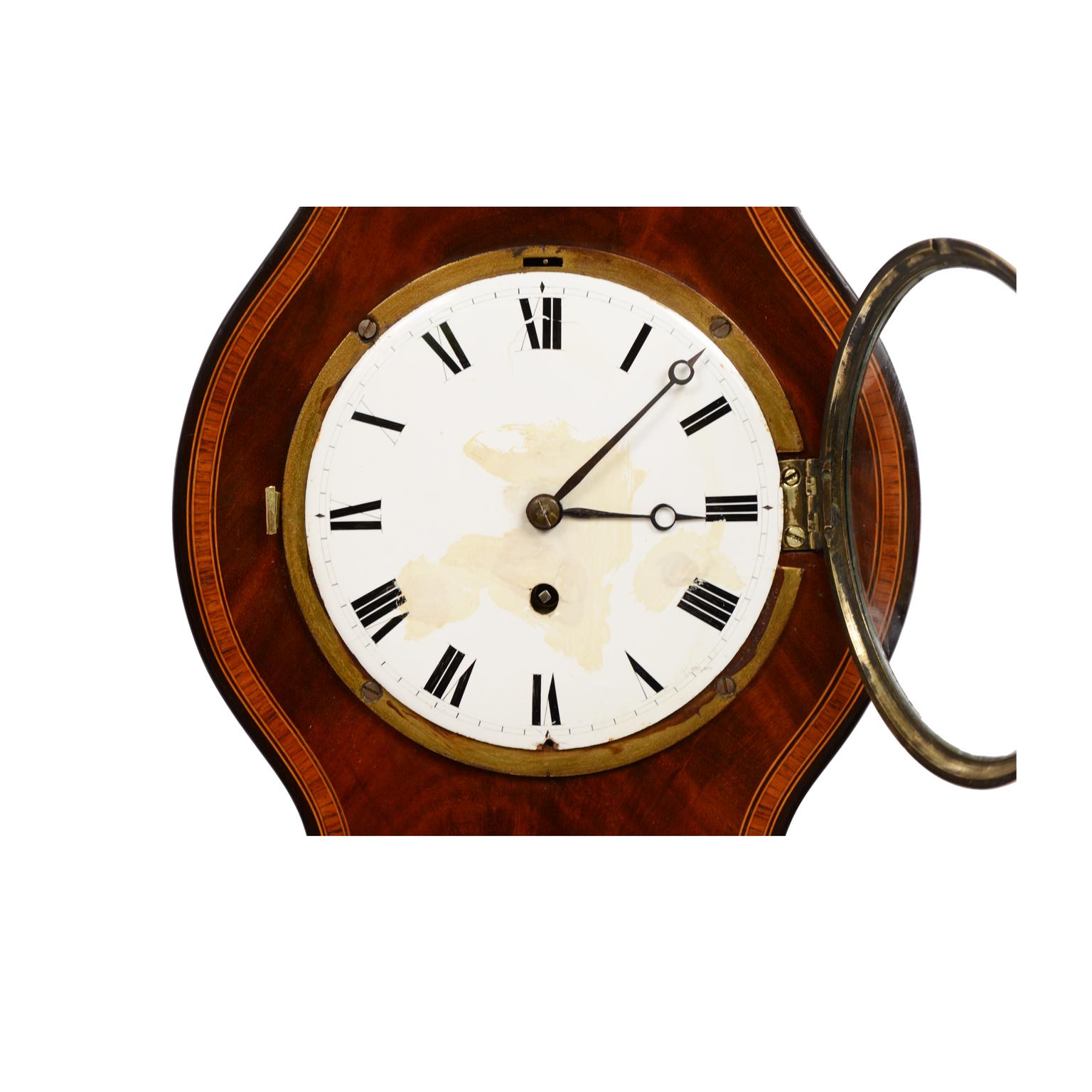 J Walden 1810-20 Mahogany Large clock Barometer Weather Measuring Instrument  6