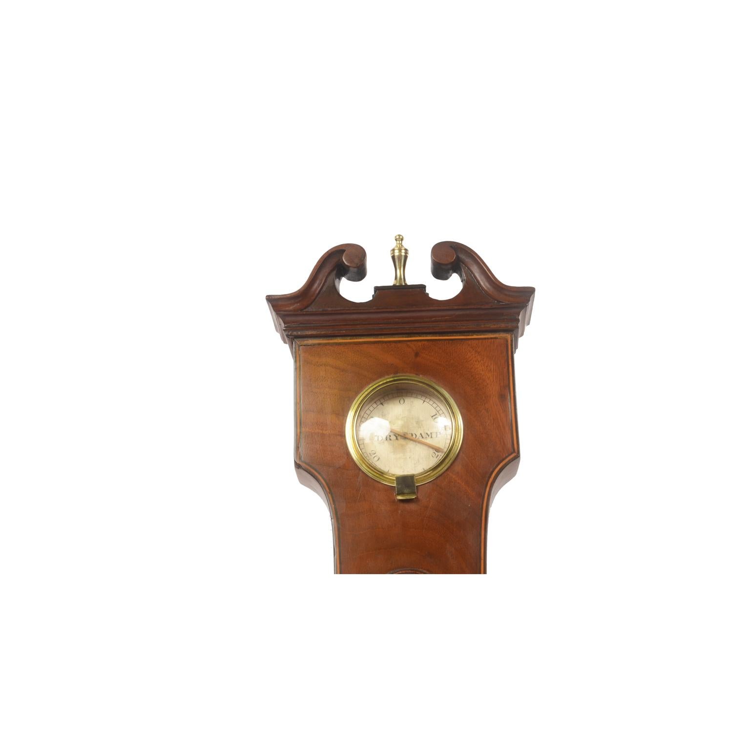 1820-35 Large Clock Barometer by Silvani Brighton Antique Forecast Instrument For Sale 1