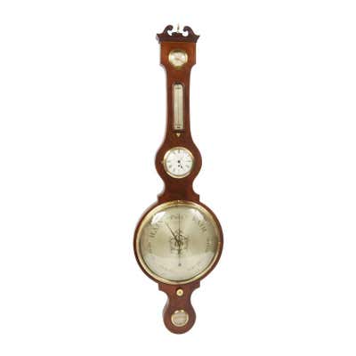 1900 Antique Oak Barometer Richly Carved, Antique Weather Forecast ...