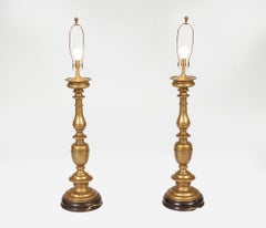 Large Baroque Bronze Table Lamps