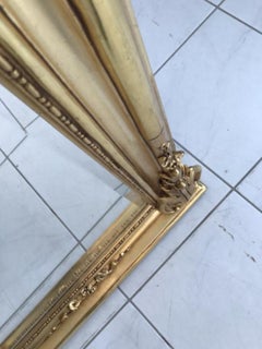 Large Baroque Florentine Mirror with a Gilt Frame and Crown