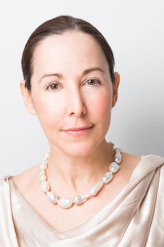 Large Baroque Freshwater Cultured Pearl and EC Amethyst Silver Clasp Necklace