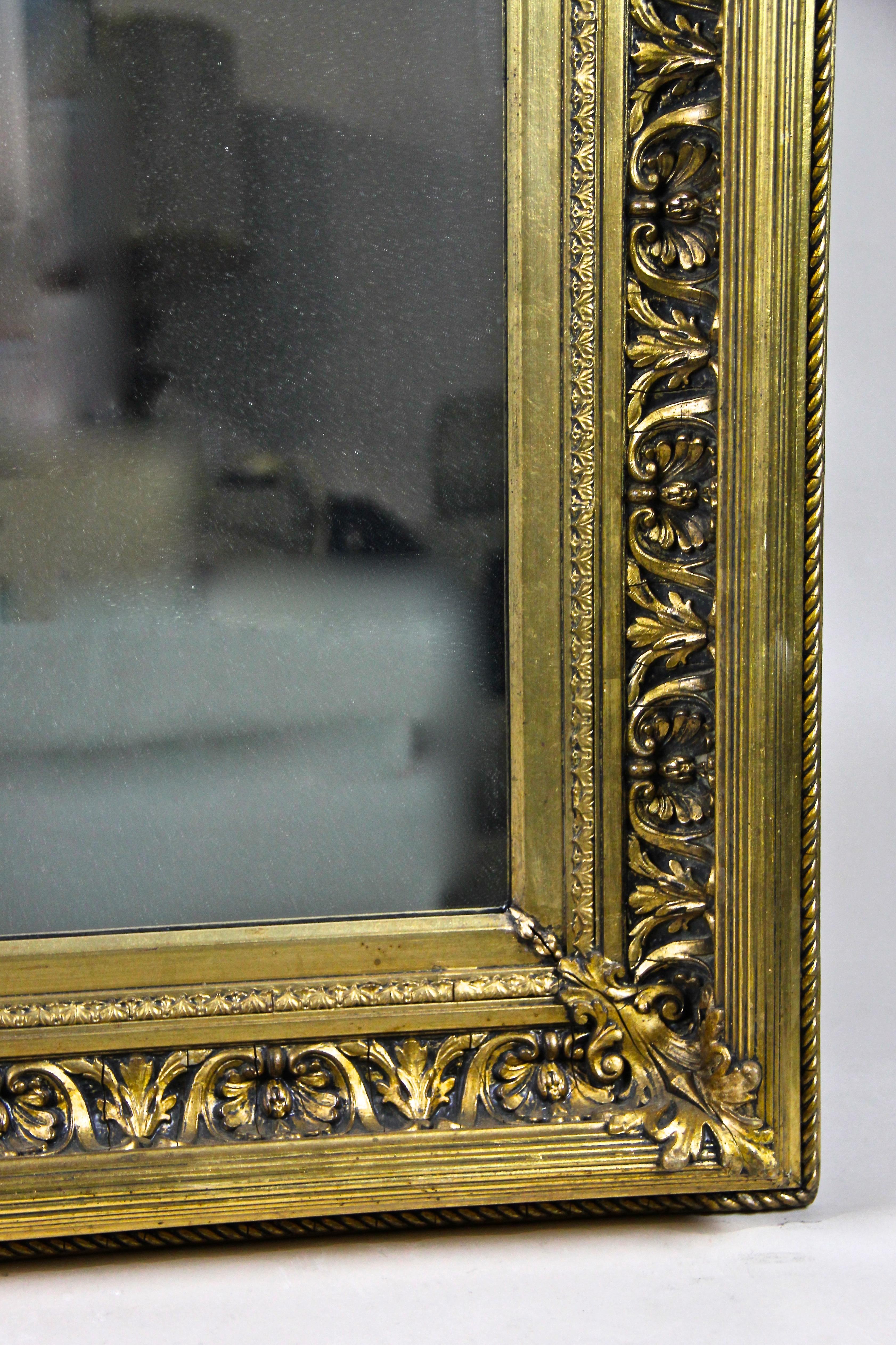 Large Baroque Revival Wall Mirror, Austria circa 1870 1