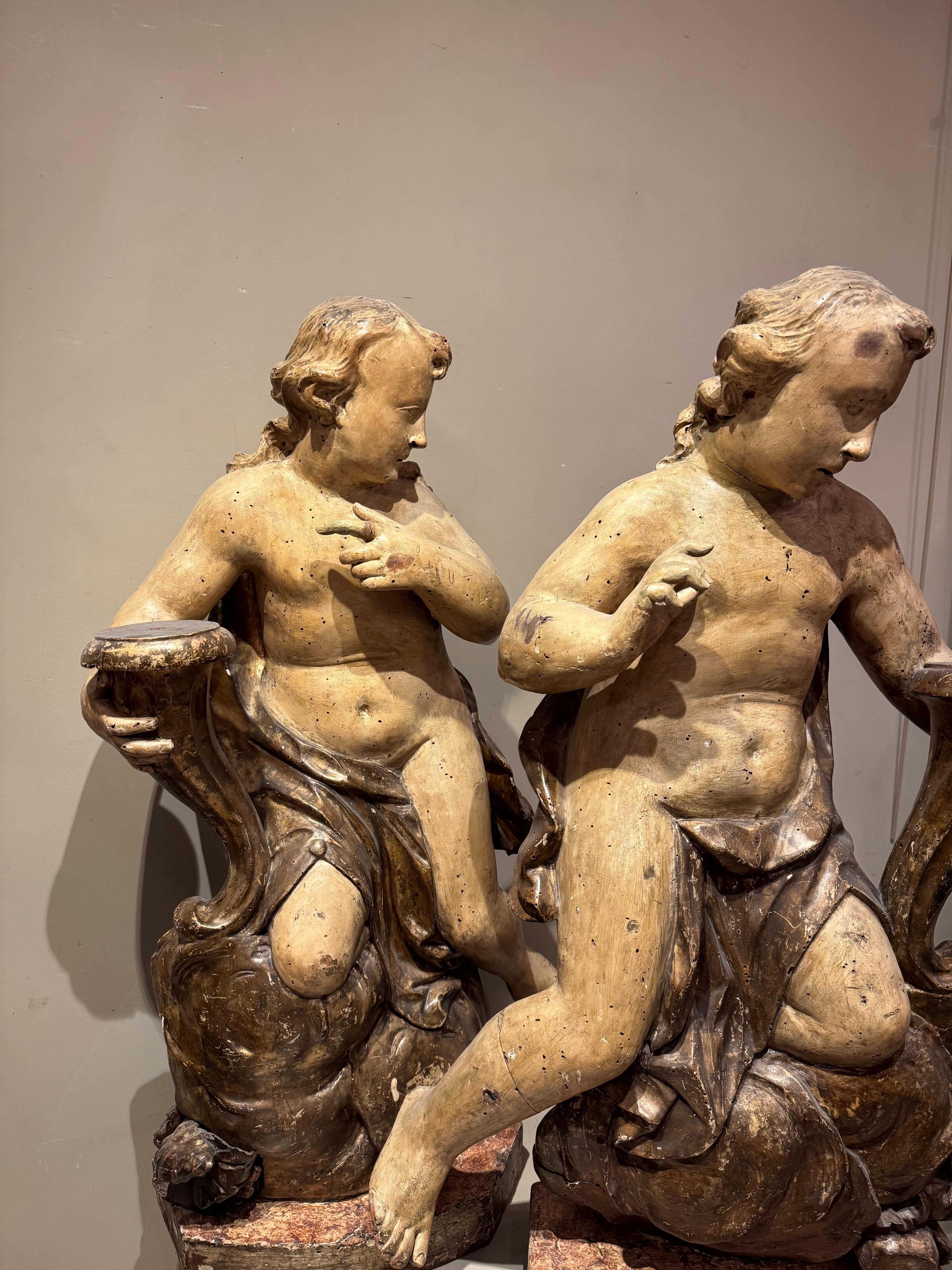 Große Barockstatuen, Italien Genua 17. Jahrhundert (Italienisch) im Angebot