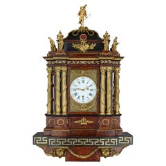 Large Baroque Style Austrian Ormolu Mounted Musical Clock