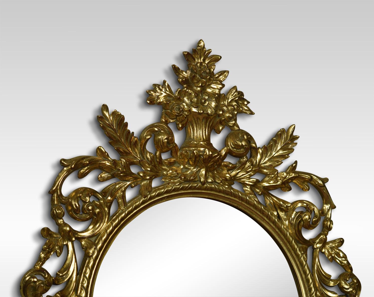 European Large Baroque Style Giltwood Wall Mirror