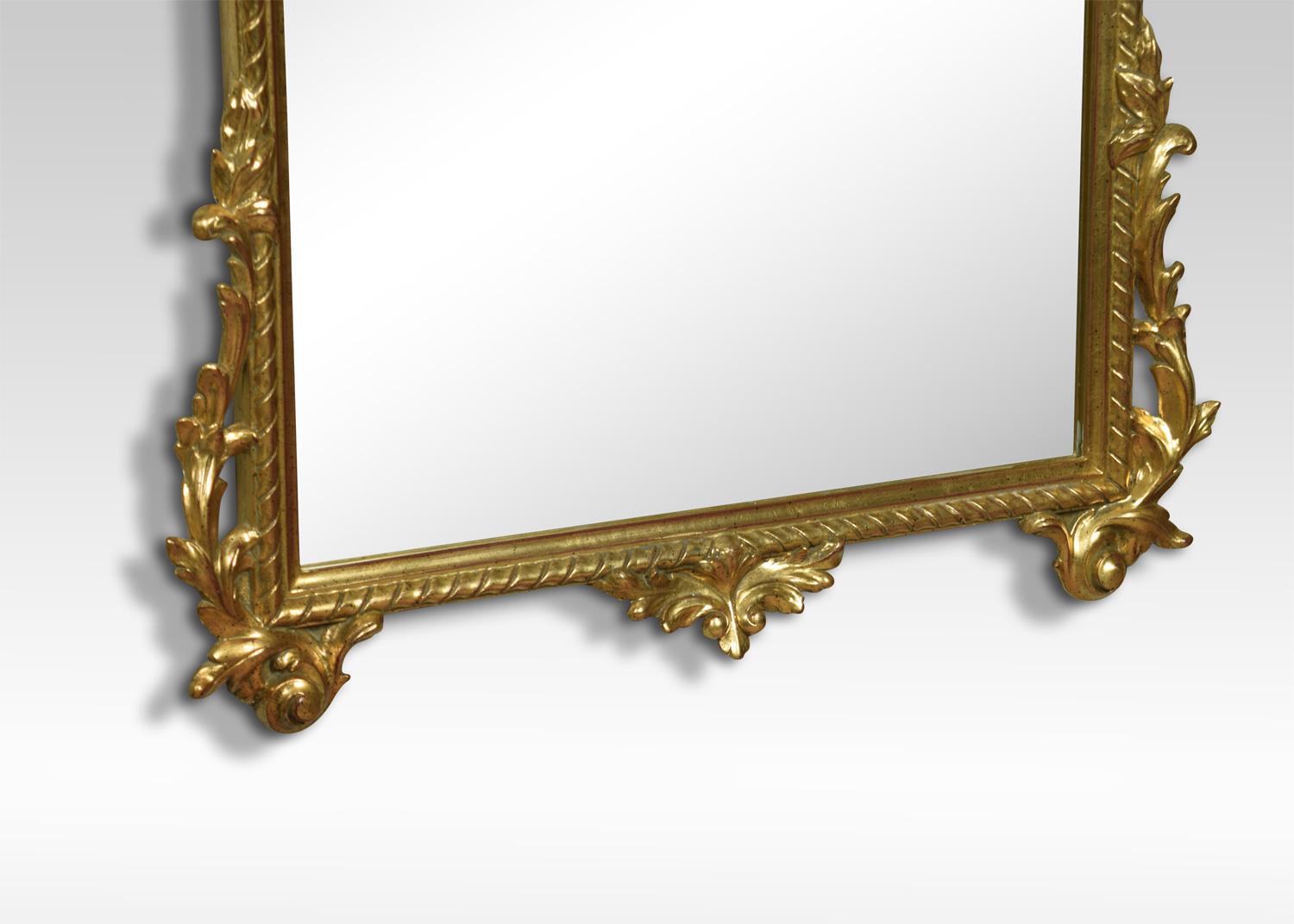 Large Baroque Style Giltwood Wall Mirror In Good Condition In Cheshire, GB
