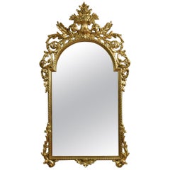 Large Baroque Style Giltwood Wall Mirror