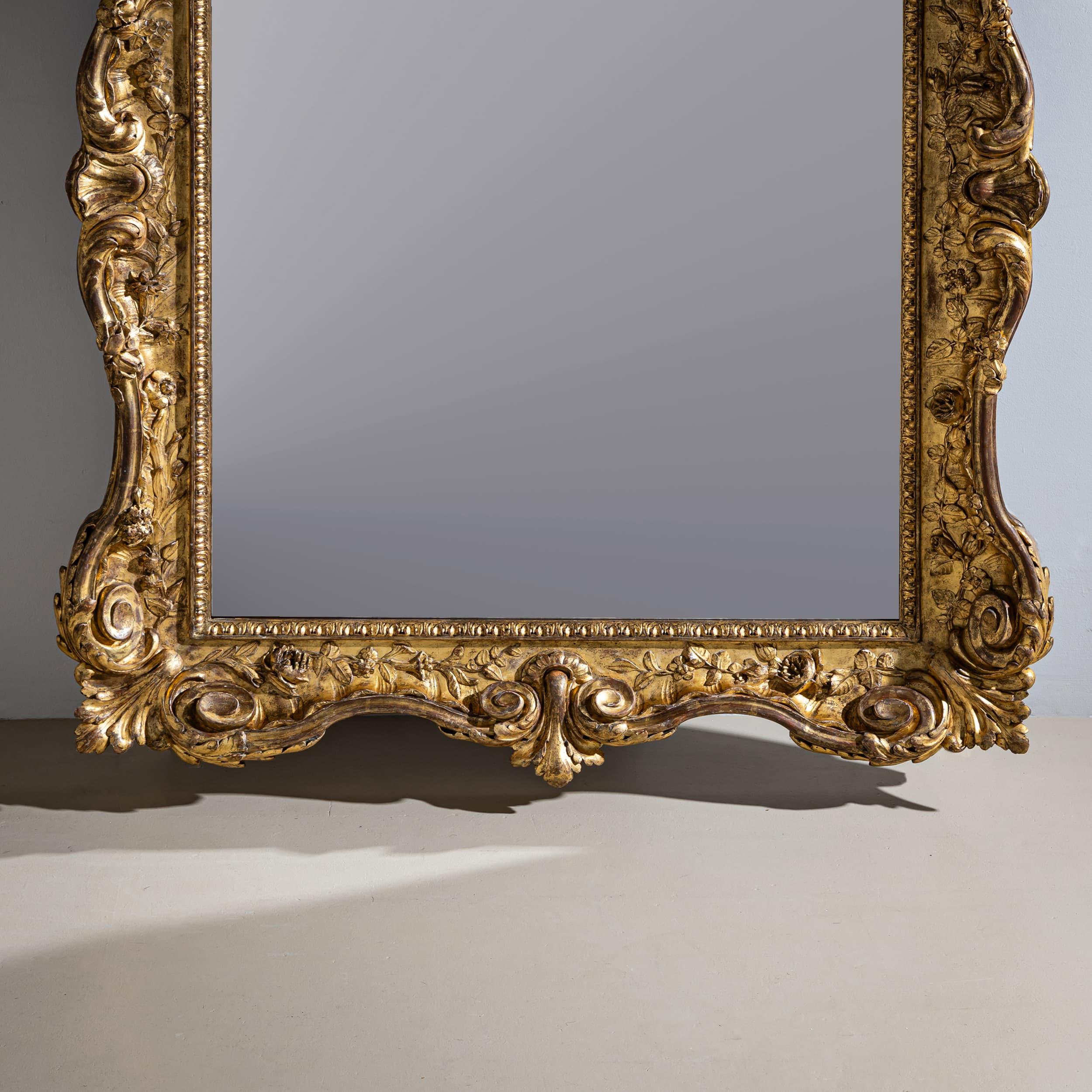 Large Baroque Wall Mirror, Mid-18th Century 3