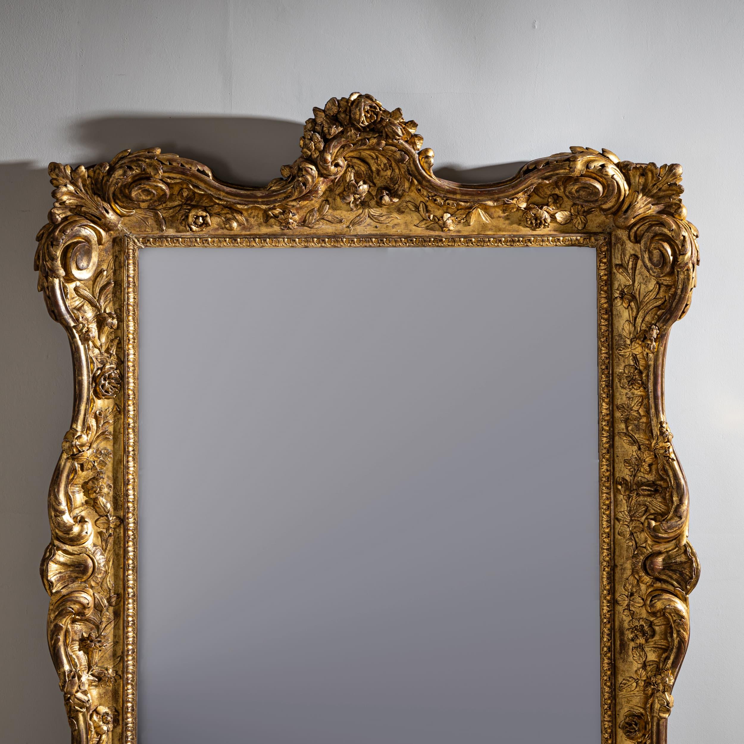 Large Baroque Wall Mirror, Mid-18th Century 4
