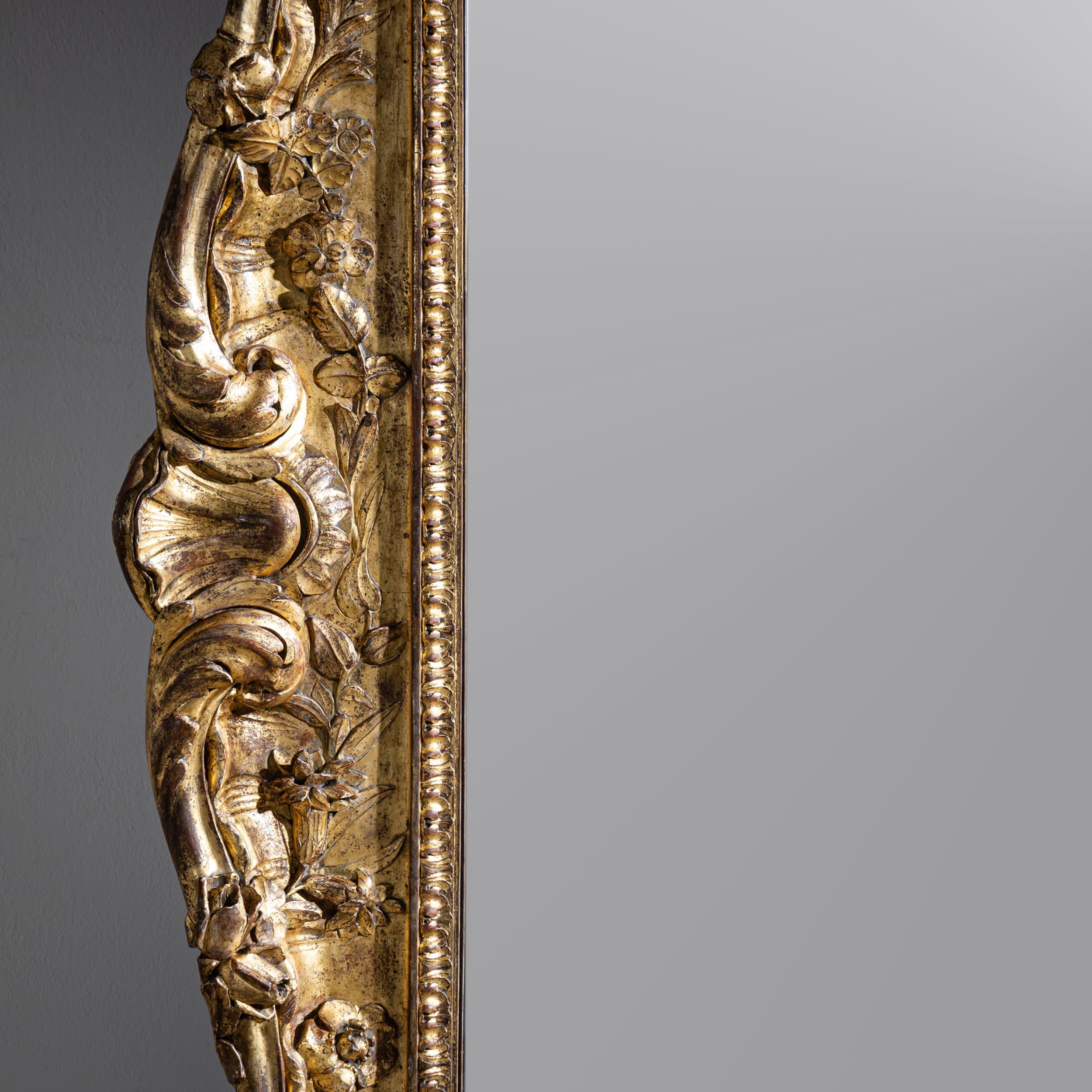 Large Baroque Wall Mirror, Mid-18th Century 5