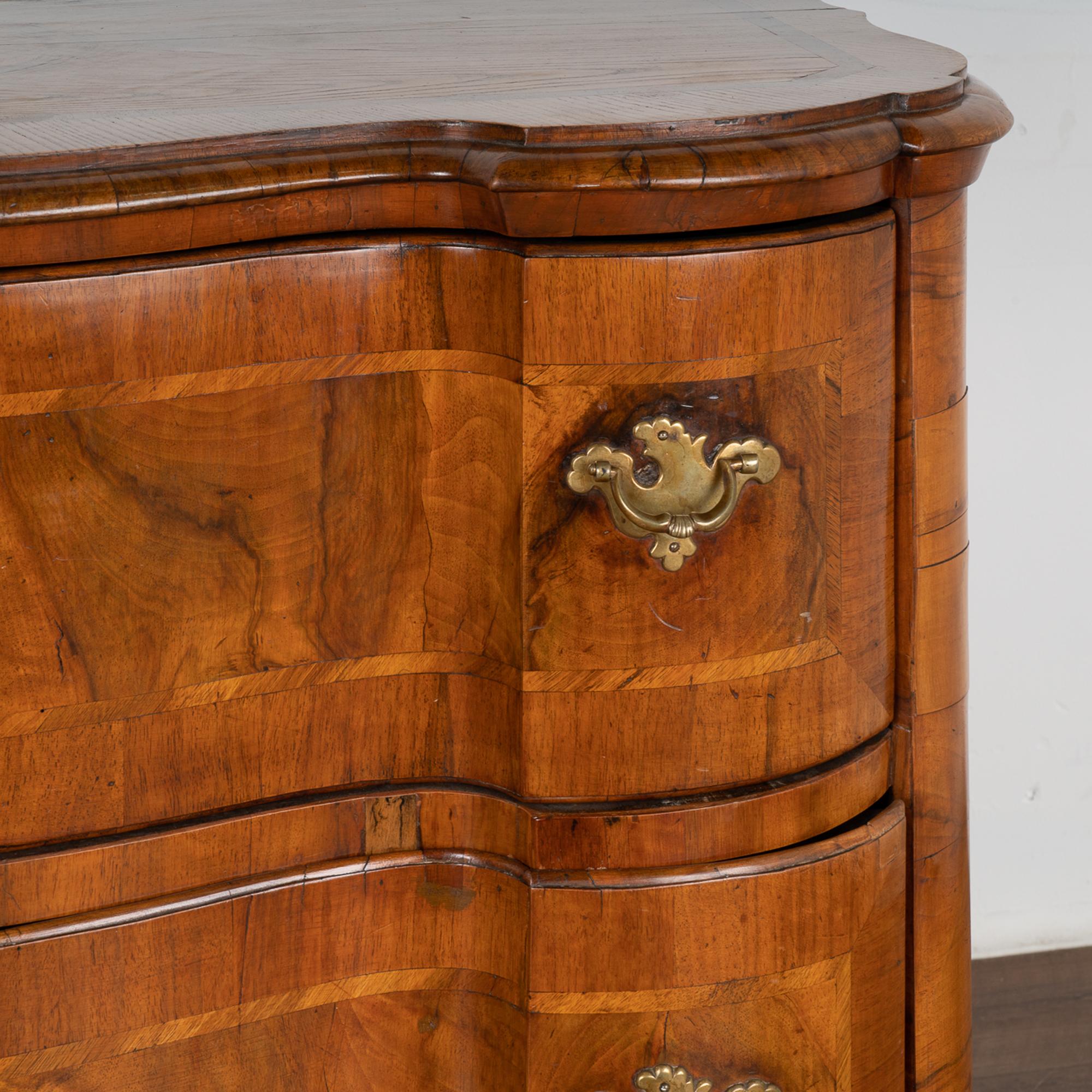 Large Baroque Walnut Chest of Three Drawers, Germany circa 1760 For Sale 6
