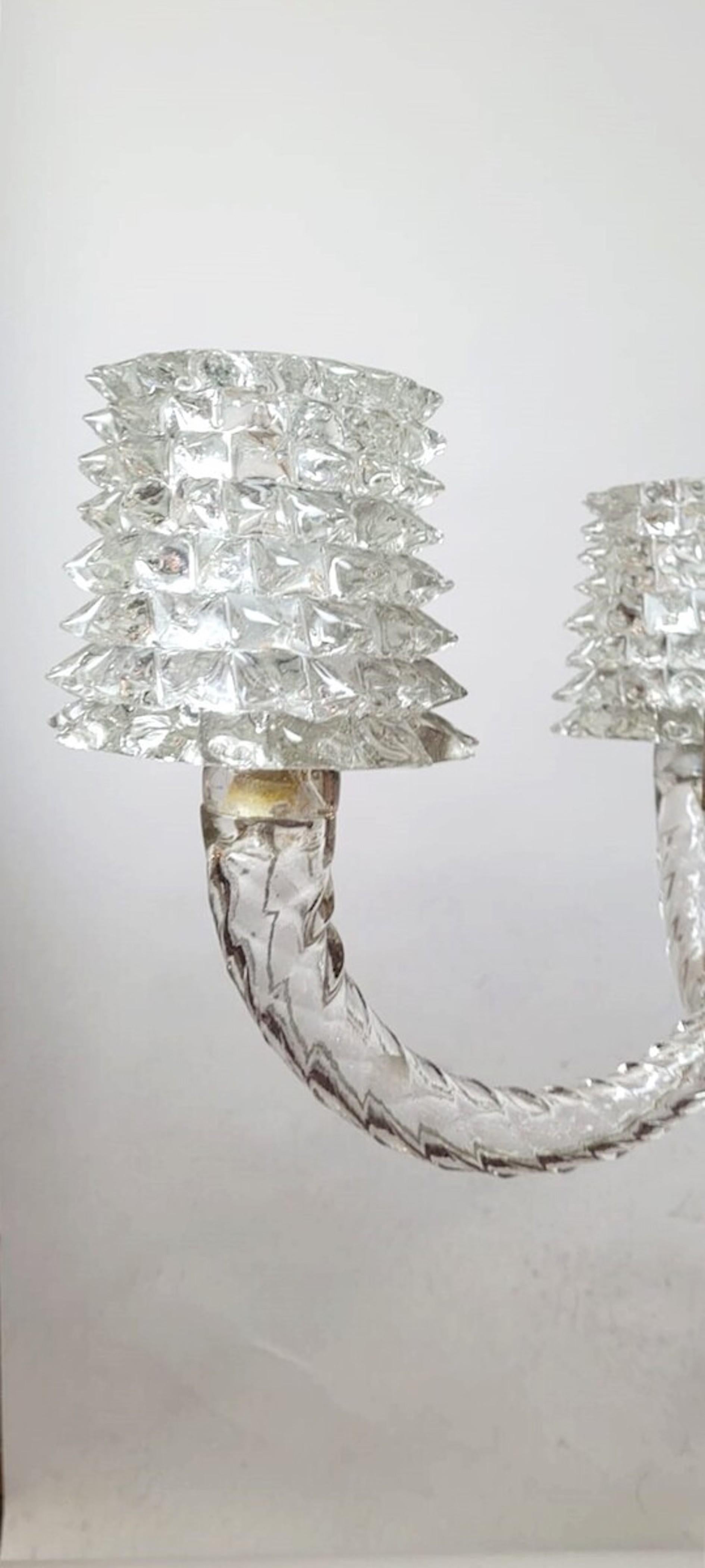 Large Barovier And Toso Chandelier - Murano - 10 Sconces In Good Condition For Sale In Brussels, BE
