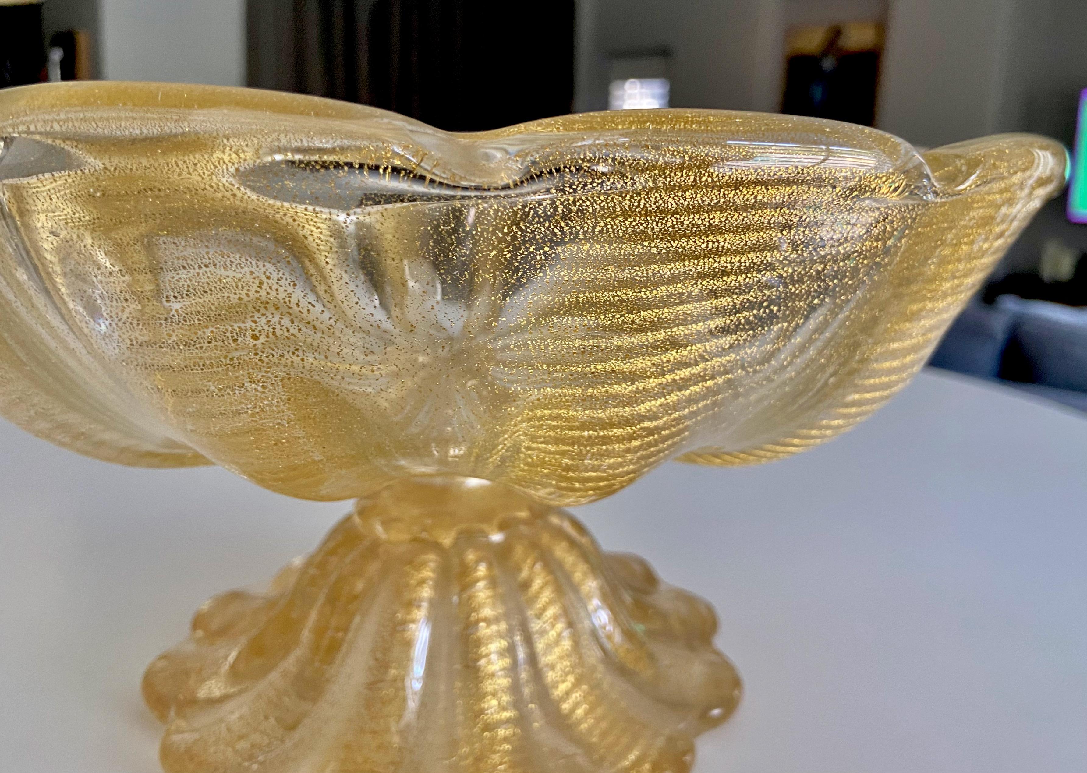 Large Barovier Coronado d'Oro Glass Centerpiece Bowl For Sale 7