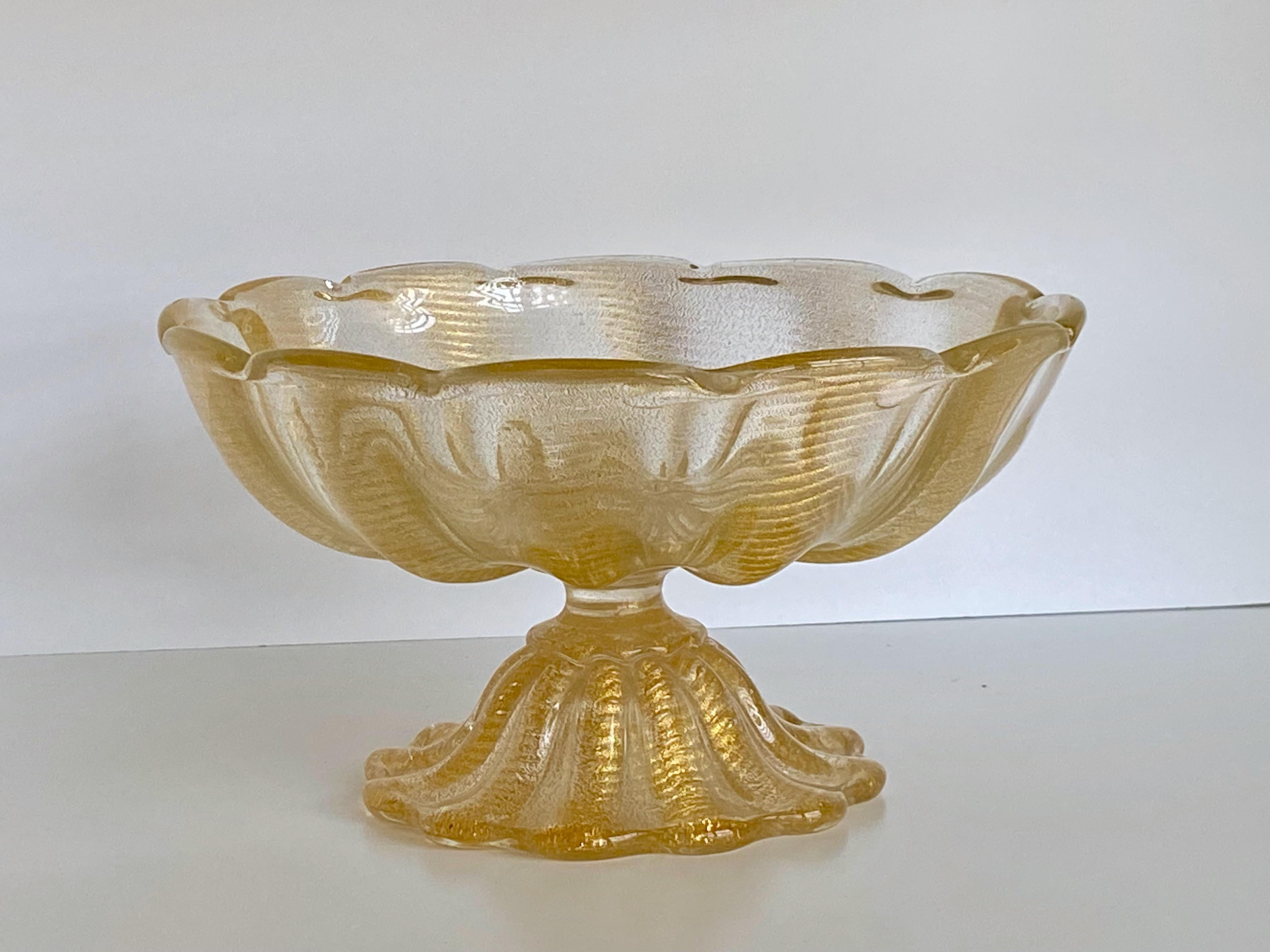 Large Barovier Coronado d'Oro Glass Centerpiece Bowl For Sale 10