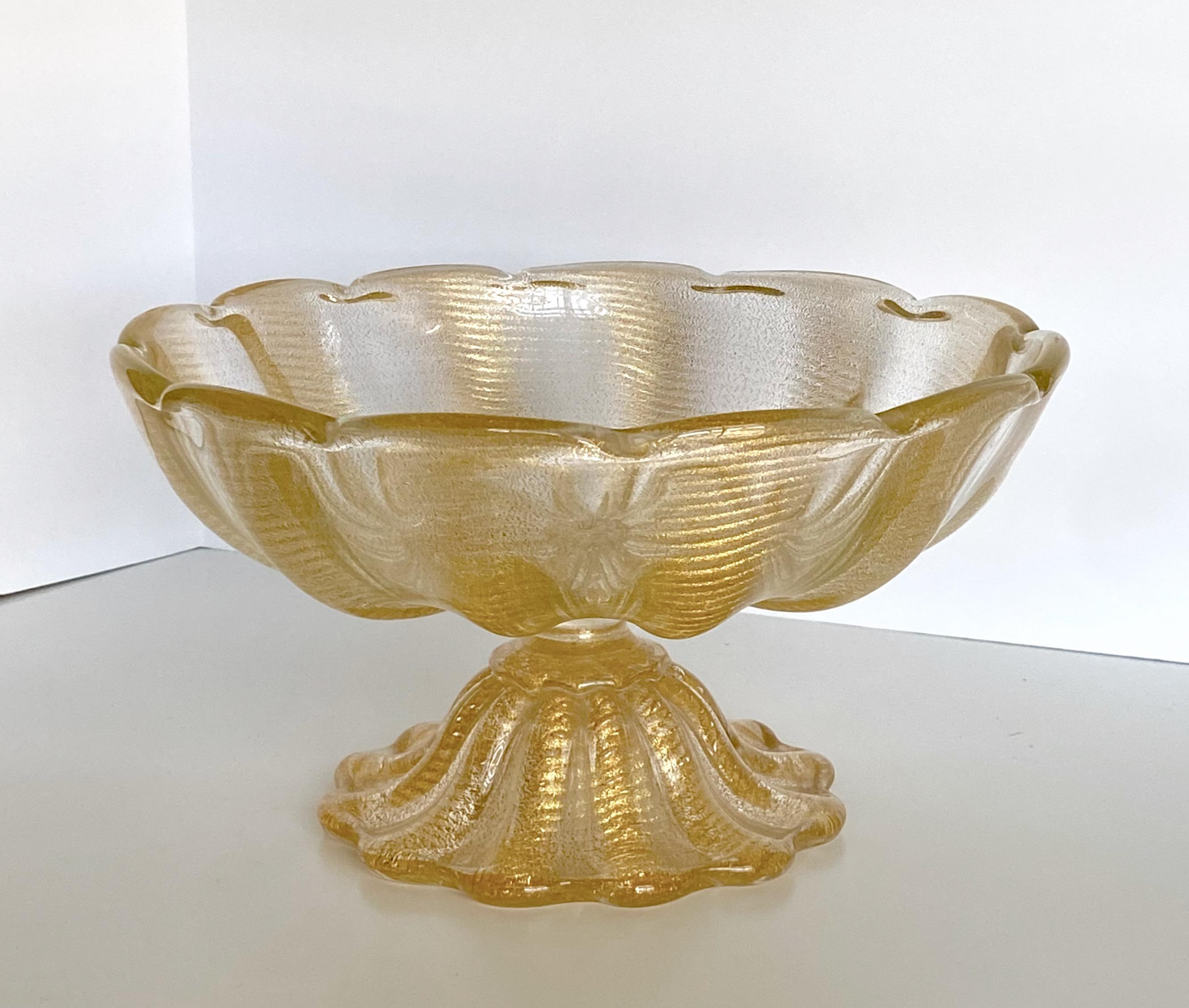 Large Barovier Coronado d'Oro Glass Centerpiece Bowl For Sale 11