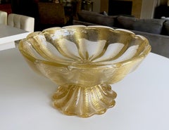 Large Barovier Coronado d'Oro Glass Centerpiece Bowl