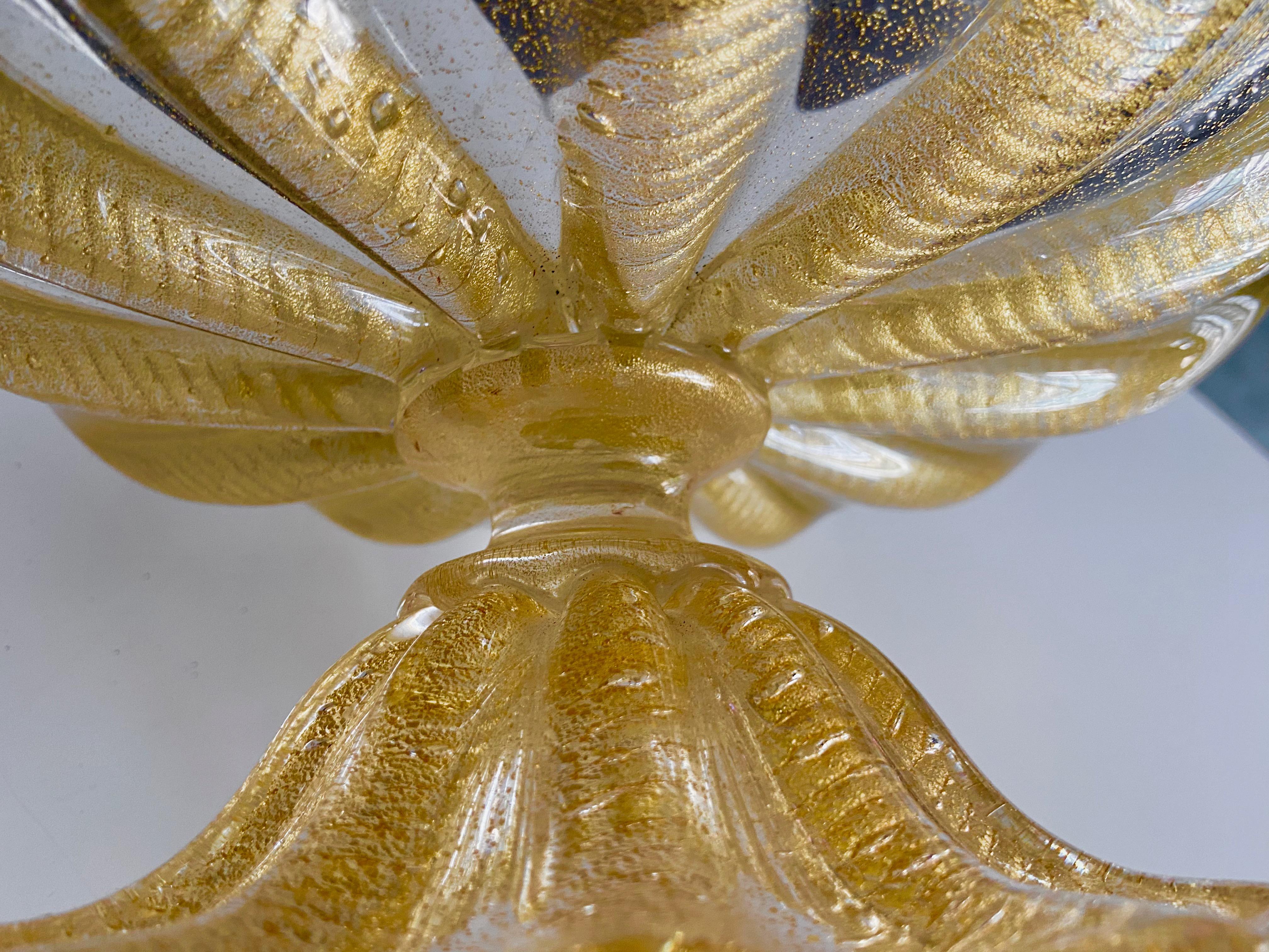 Large Barovier Coronado d'Oro Glass Centerpiece Bowl For Sale 1