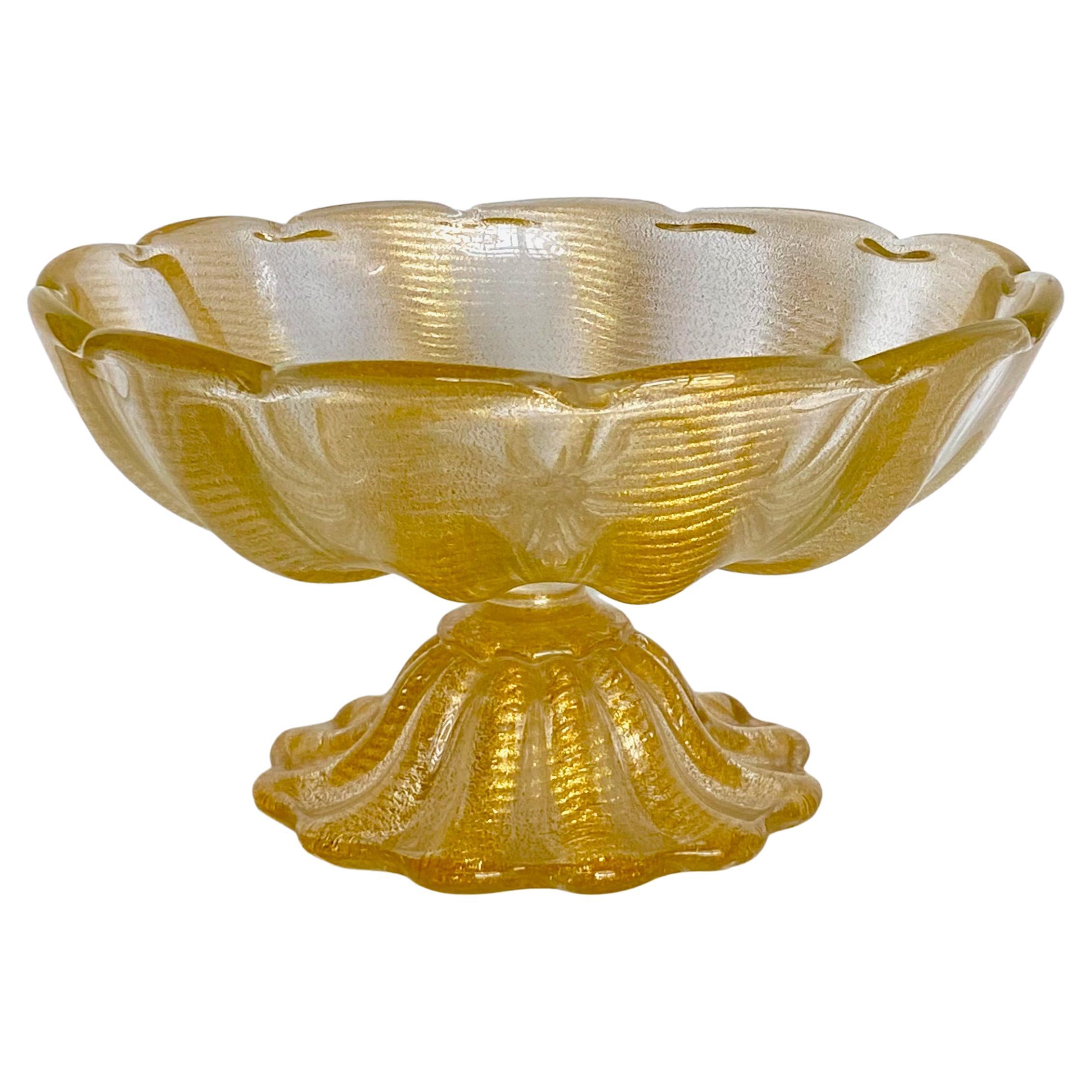 Large Barovier Coronado d'Oro Glass Centerpiece Bowl For Sale
