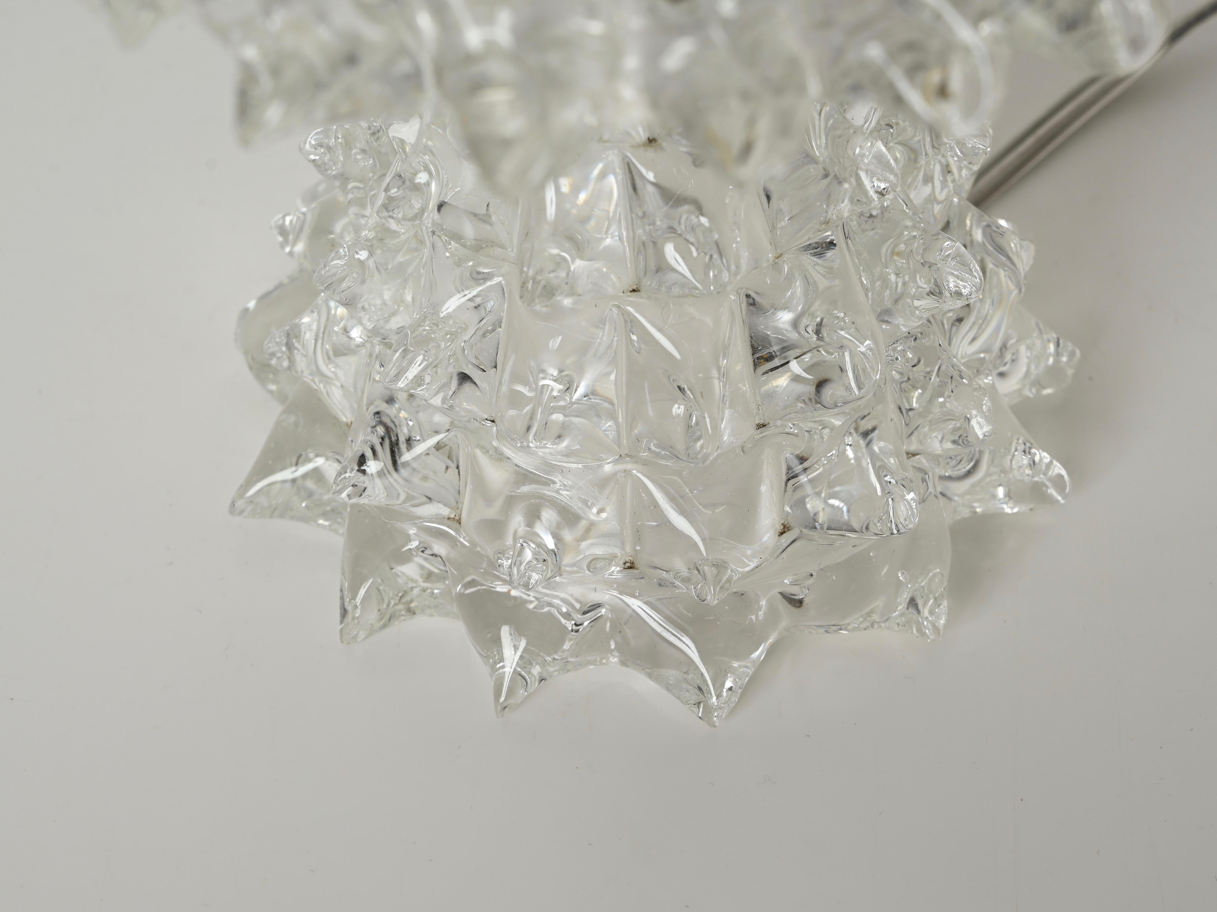 Große Barovier Tischlampe aus Murano 