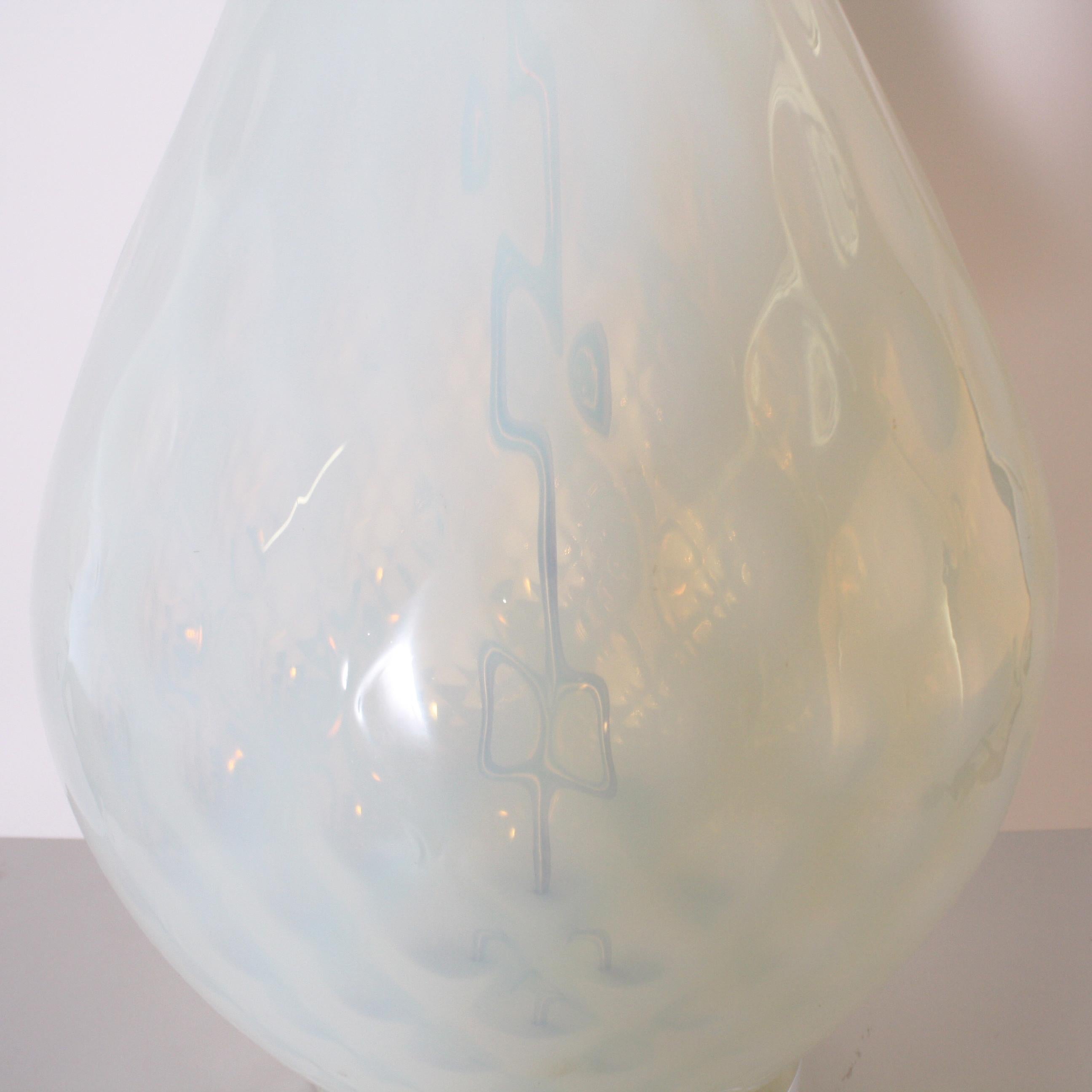 Mid-20th Century Large Barovier & Toso Opaline Glass Lamp, circa 1960