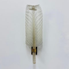 Large Barovier & Toso wall lamp murano glass leaf , 1970s