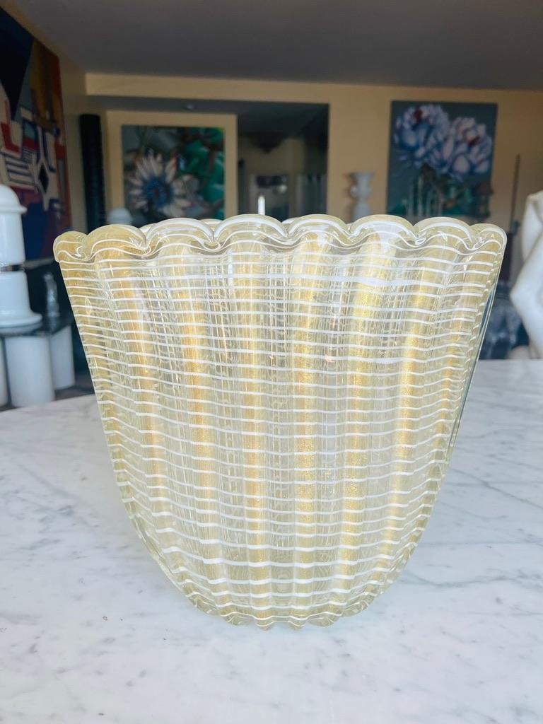 Grand vase en verre de Murano 