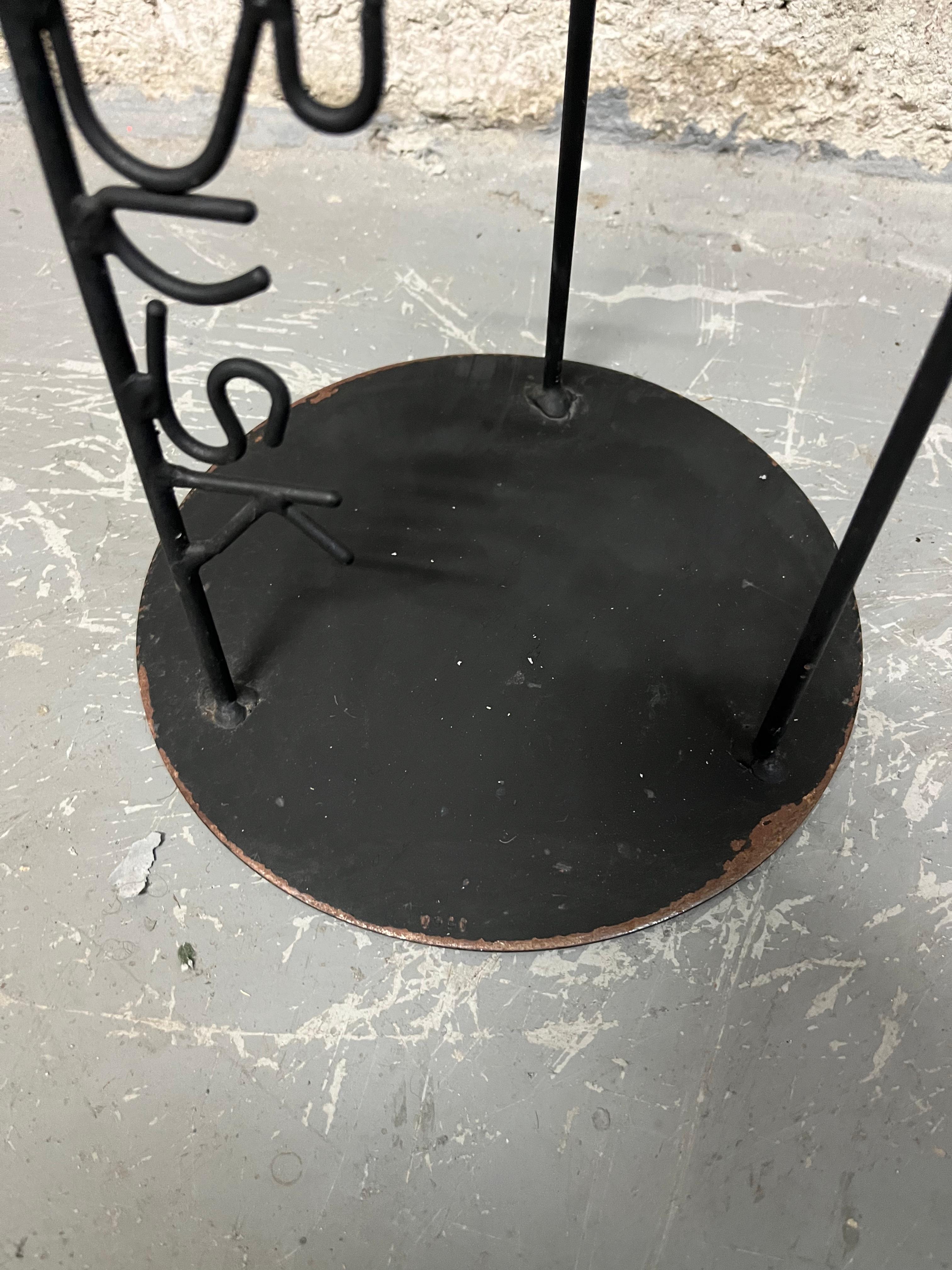 Large Barrett DeBusk Postmodern Iron Sculpture / Valet Stand. Circa 1990s.  For Sale 3