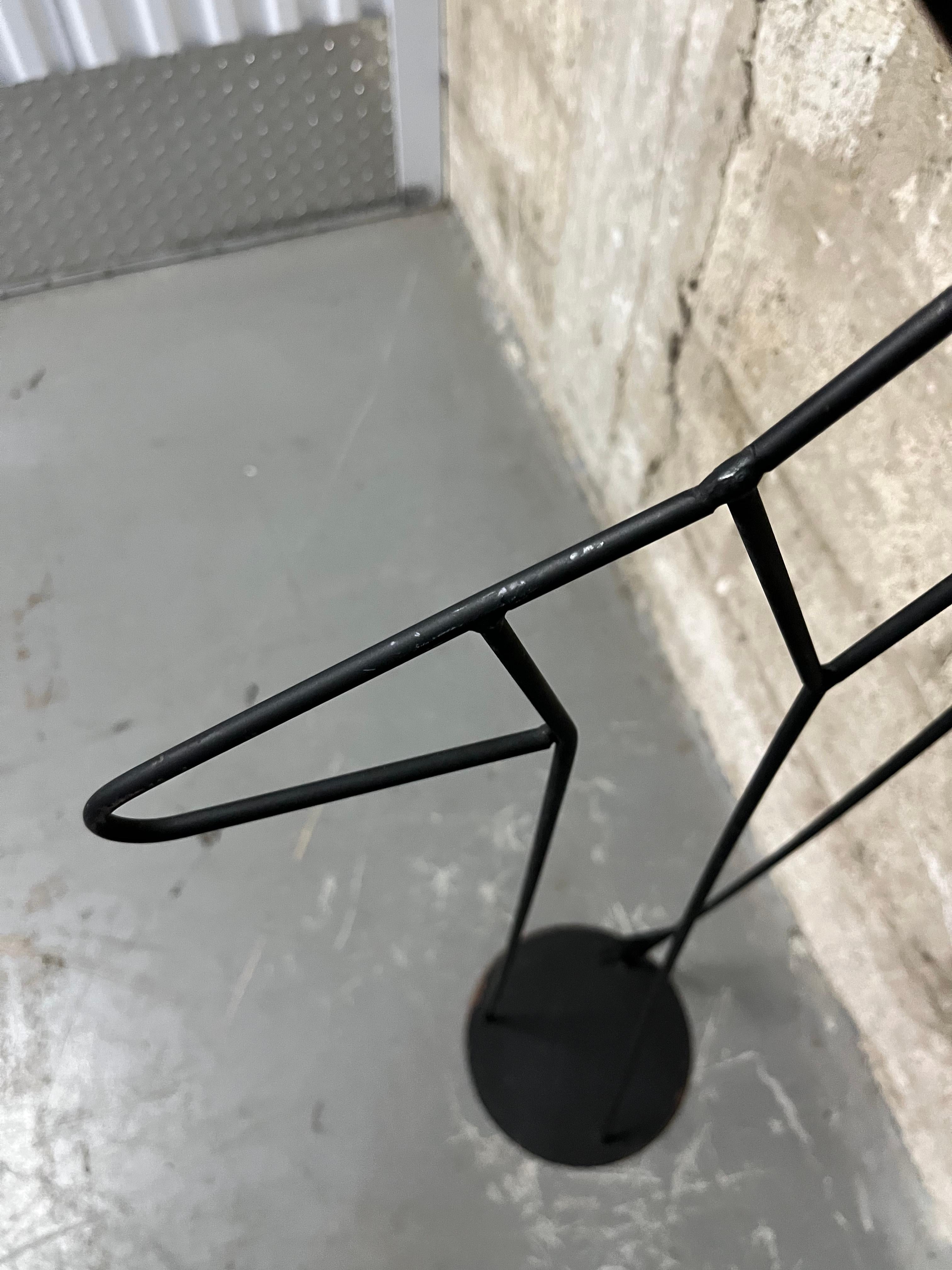 Large Barrett DeBusk Postmodern Iron Sculpture / Valet Stand. Circa 1990s.  For Sale 7