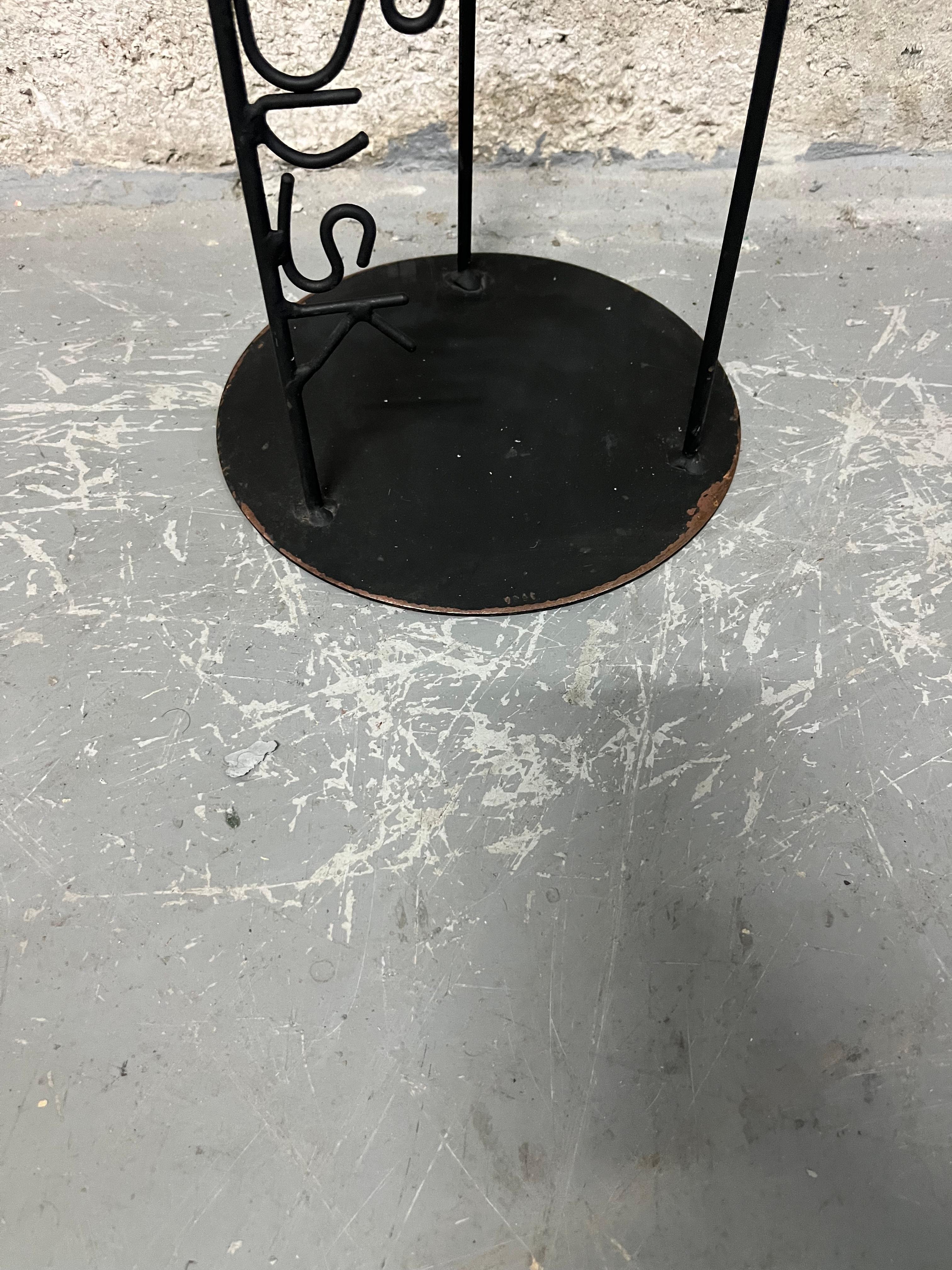 American Large Barrett DeBusk Postmodern Iron Sculpture / Valet Stand. Circa 1990s.  For Sale