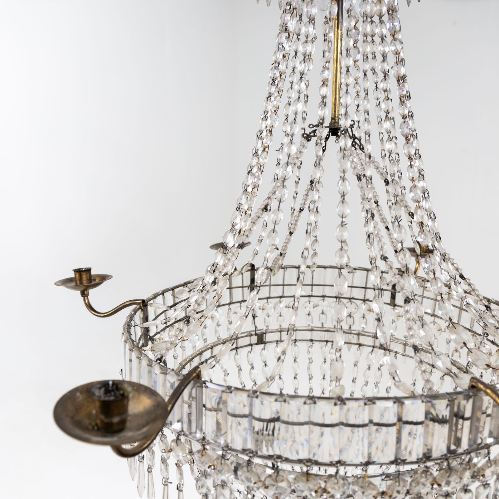 Large Basket Chandelier, 1st Third 19th century For Sale 3