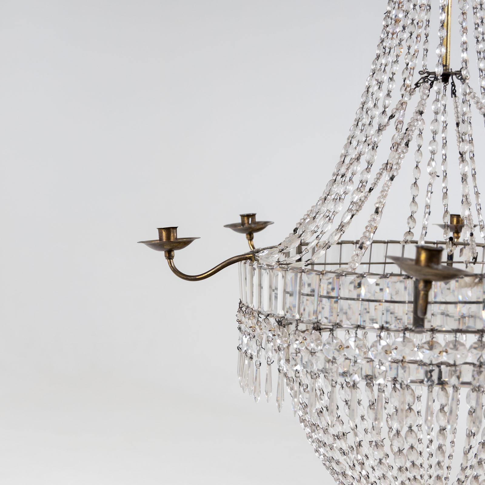 Large Basket Chandelier, 1st Third 19th century For Sale 4