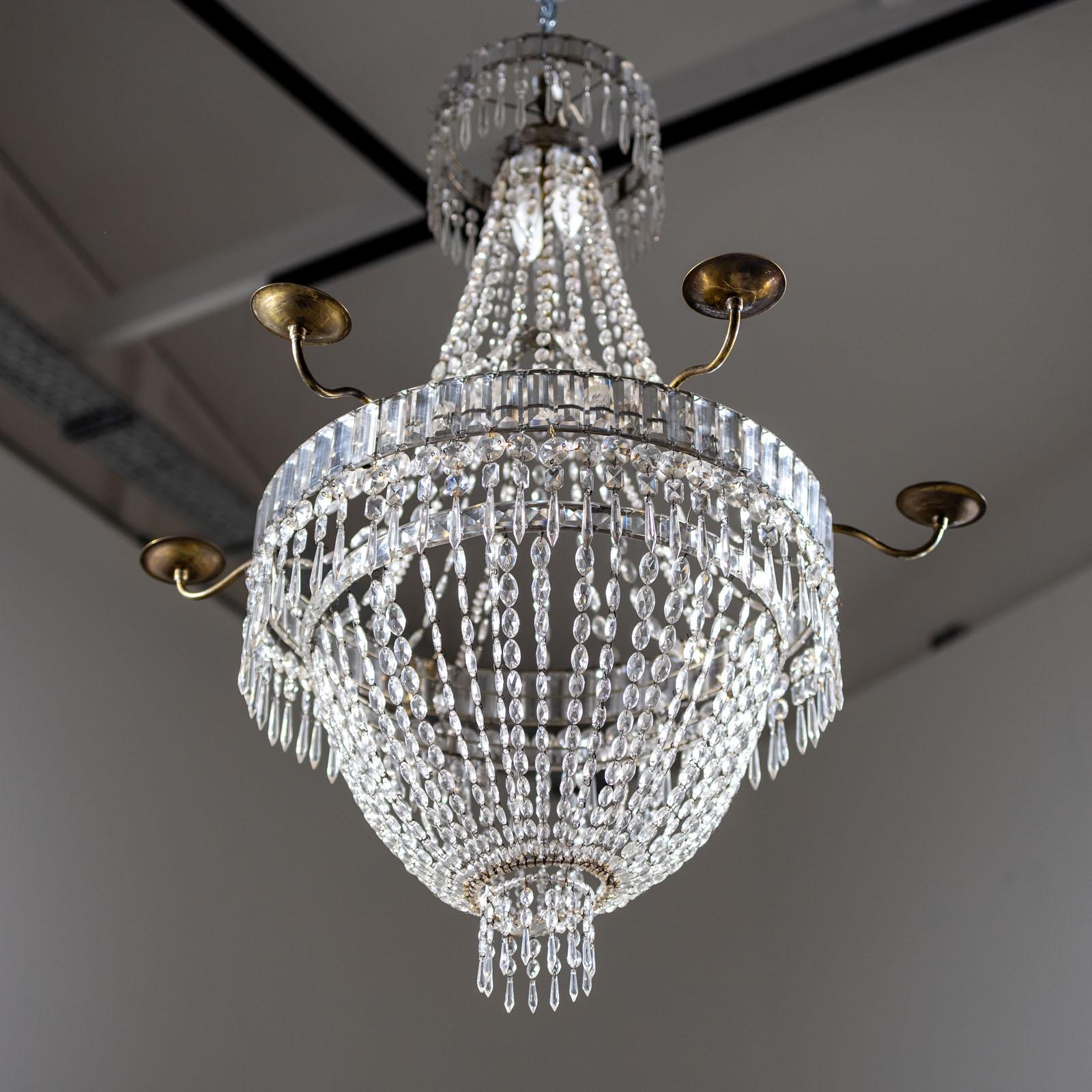 19th Century Large Basket Chandelier, 1st Third 19th century For Sale