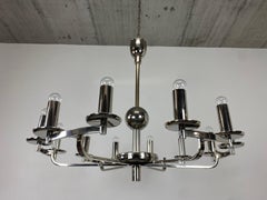 Großer Bauhaus Chadelier mit zwei Wandlampen