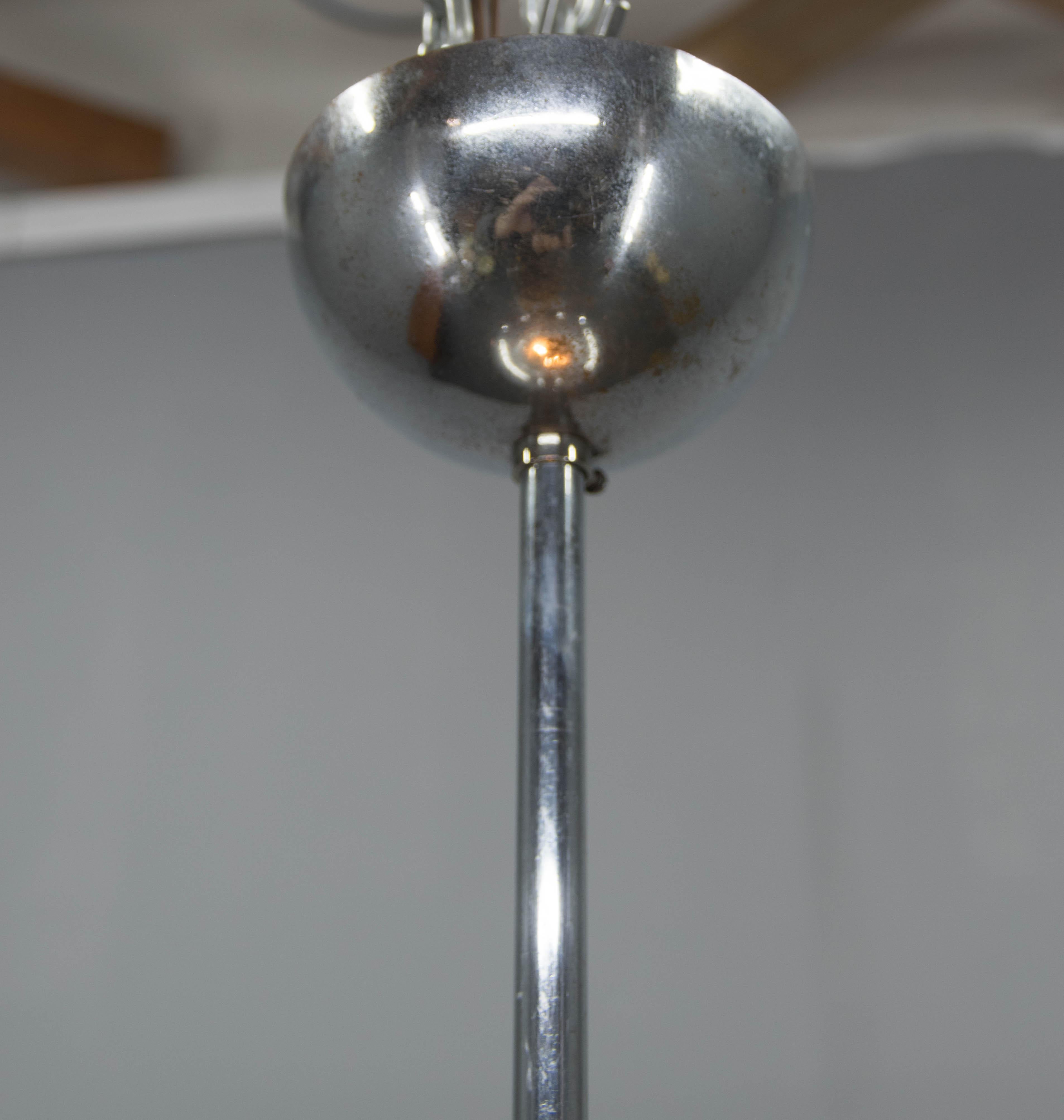 Gran araña Bauhaus de Franta Anyz para IAS, años 20, restaurada Aluminio en venta