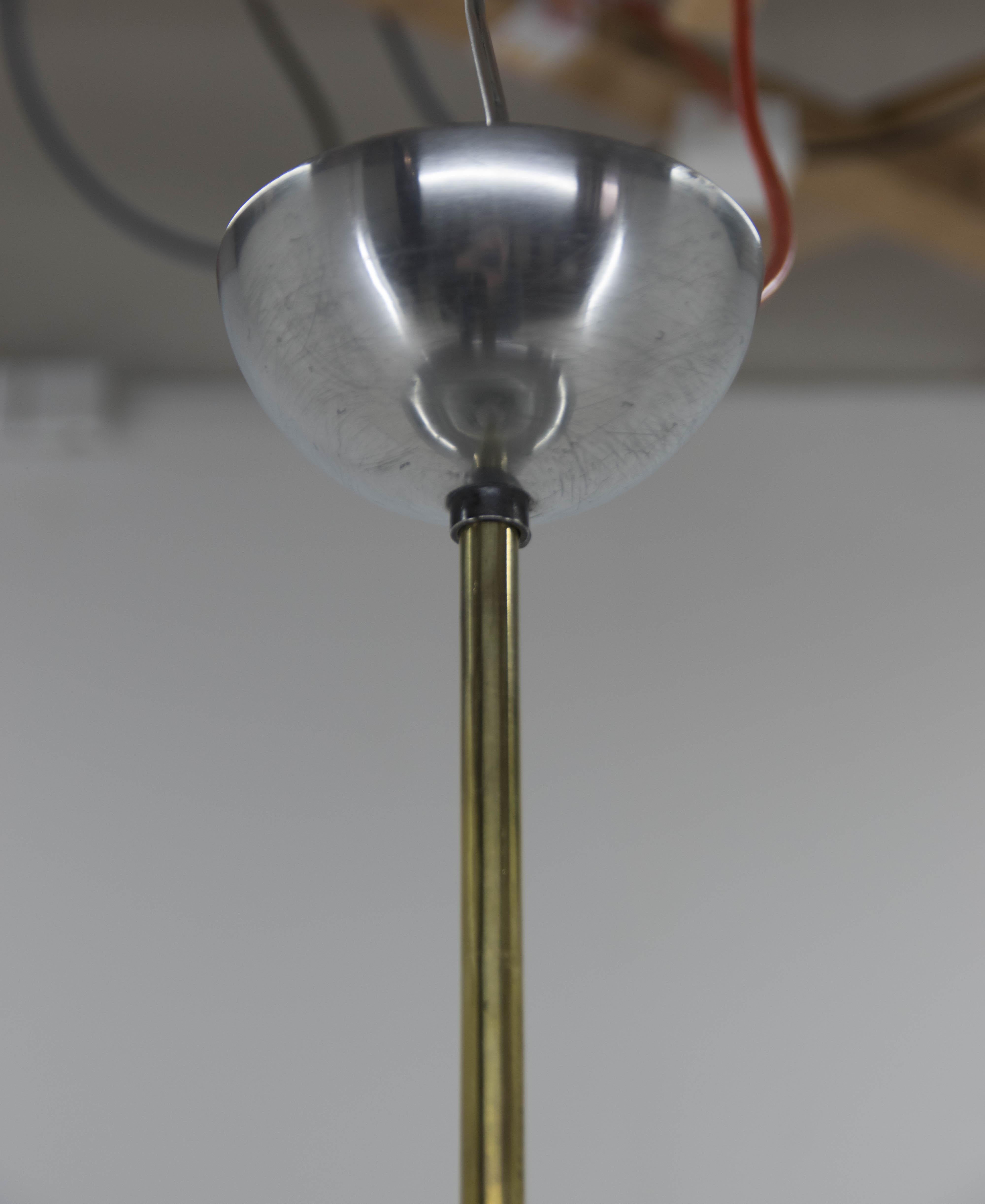 Large Bauhaus Chandelier by IAS, 1920s, Restored For Sale 5