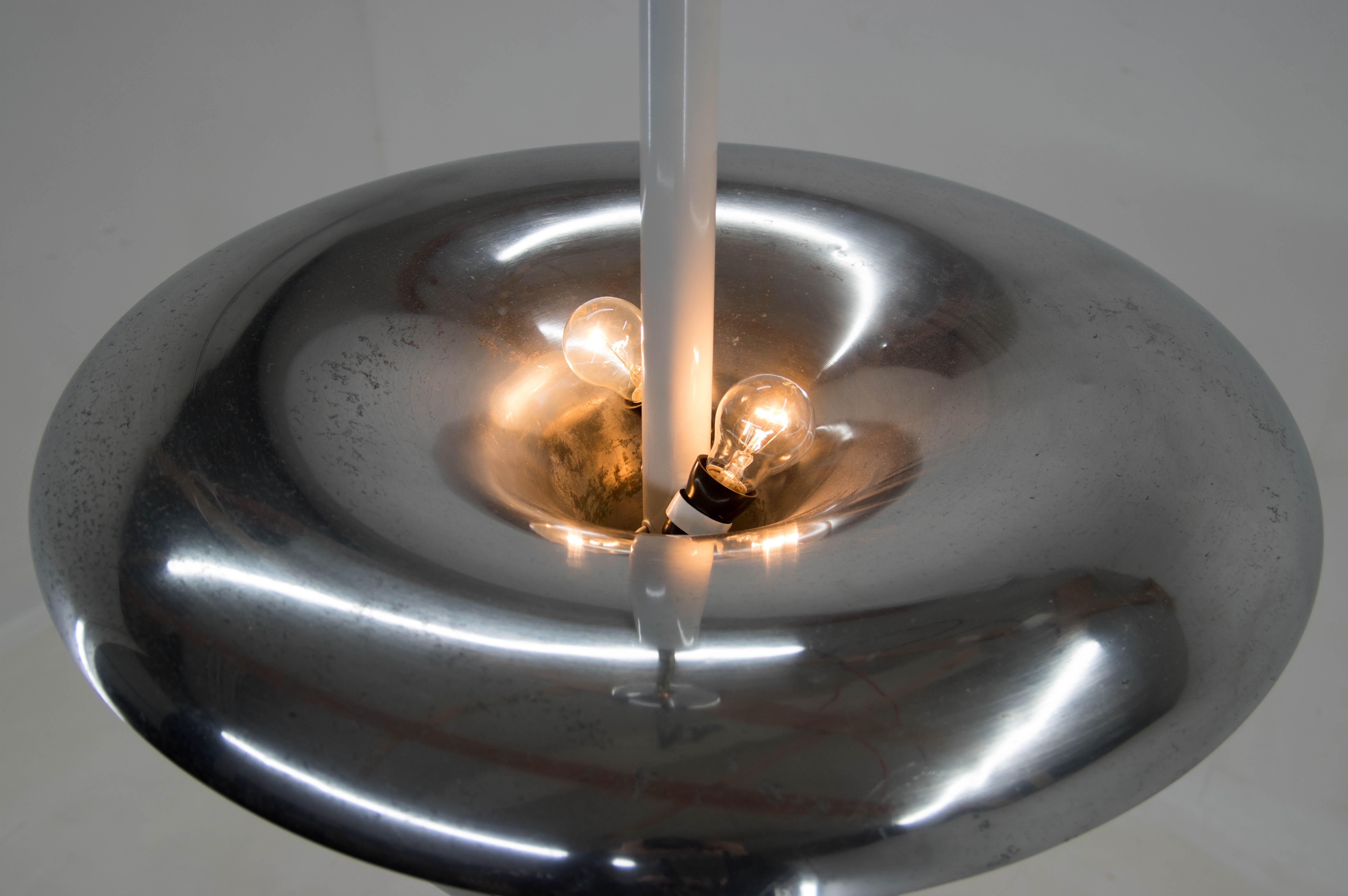 Large Bauhaus Chandelier by IAS, 1920s, Restored In Good Condition In Praha, CZ