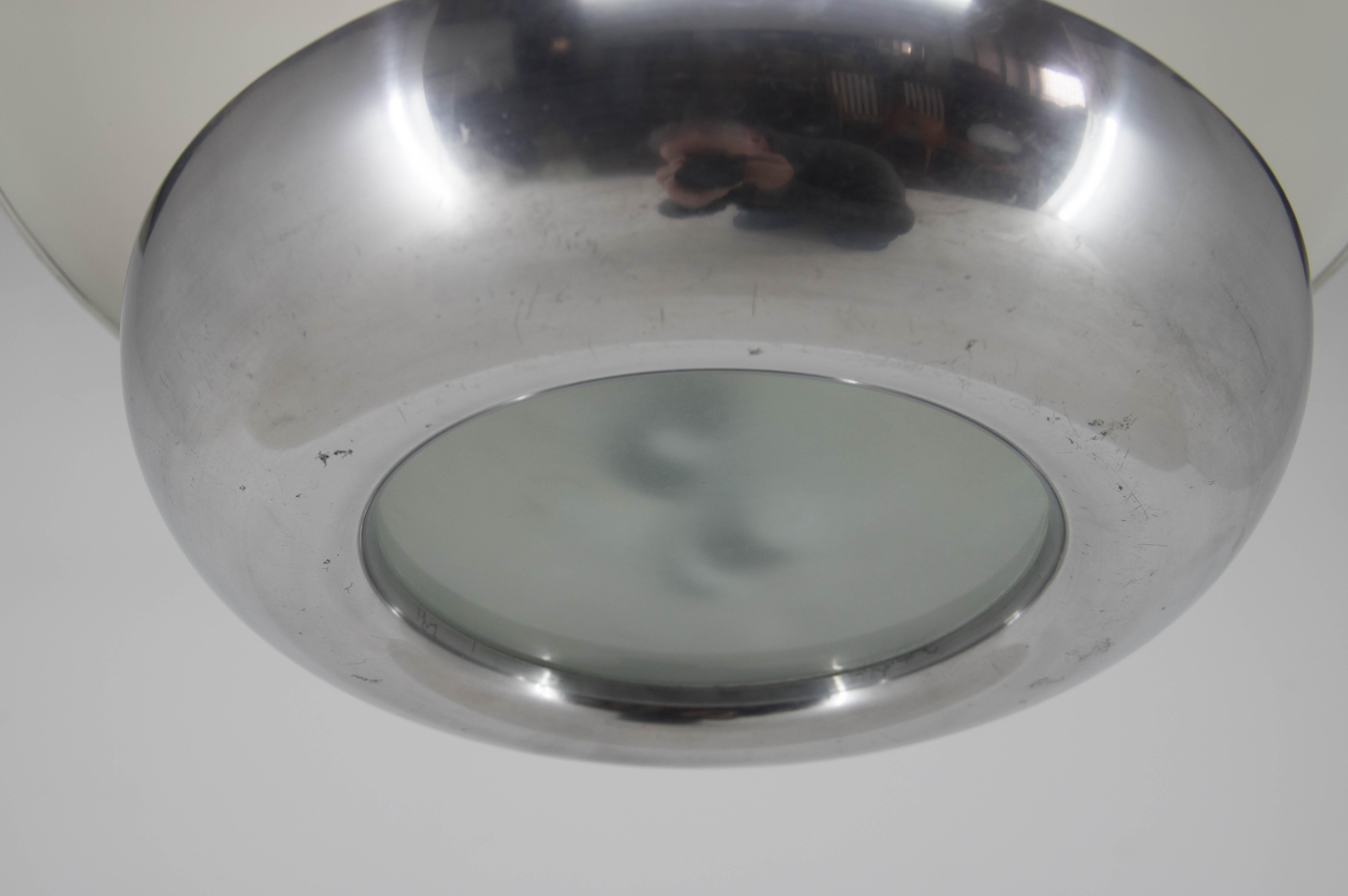 Large Bauhaus Chandelier by IAS, 1920s, Restored 1