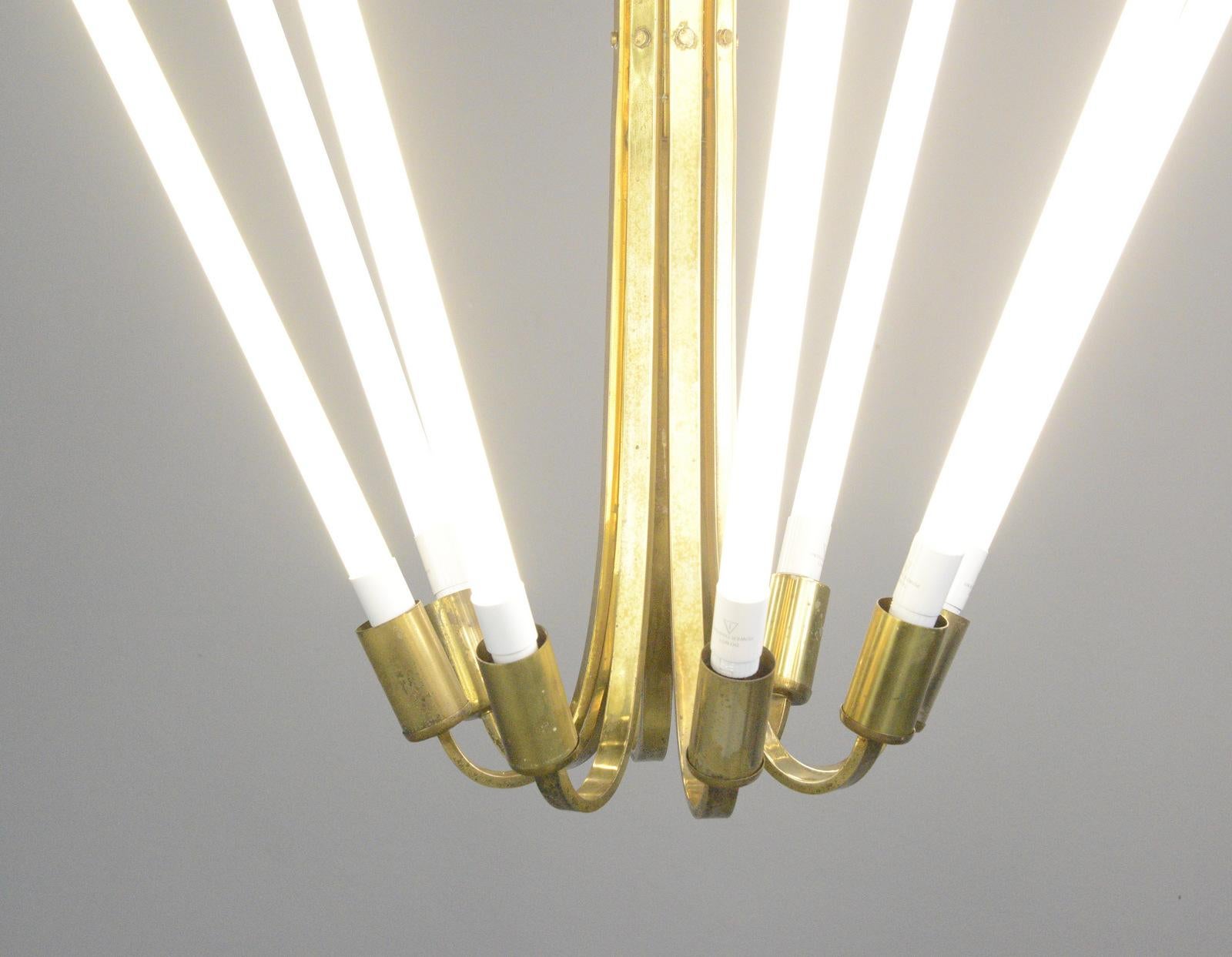 Large Bauhaus Lobby Chandelier, circa 1930s 4