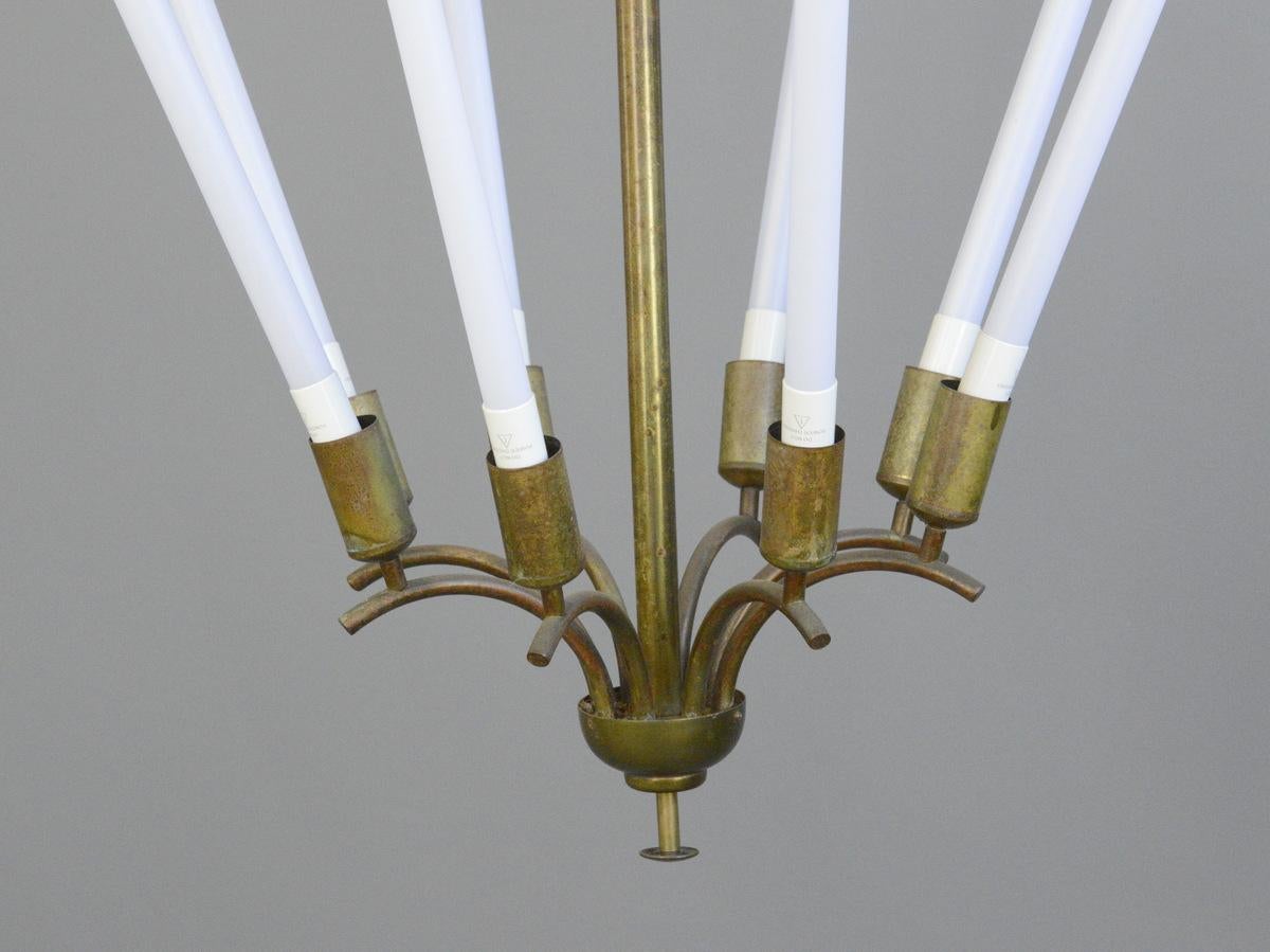 German Large Bauhaus Lobby Chandelier, circa 1930s