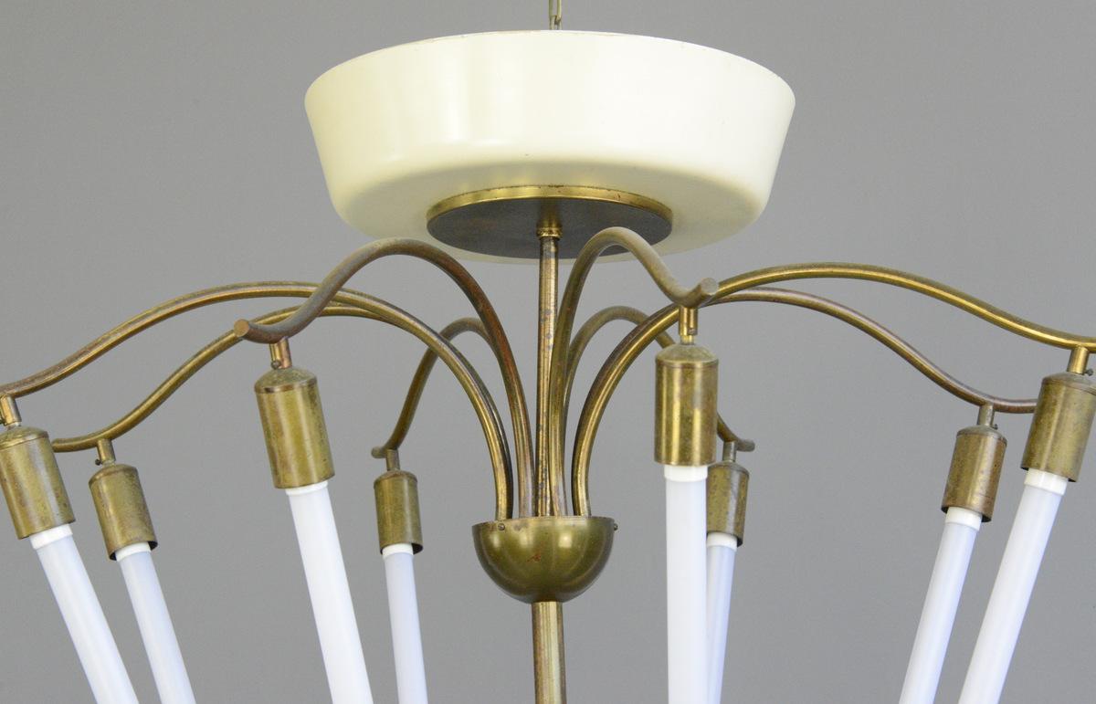 Mid-20th Century Large Bauhaus Lobby Chandelier, circa 1930s For Sale