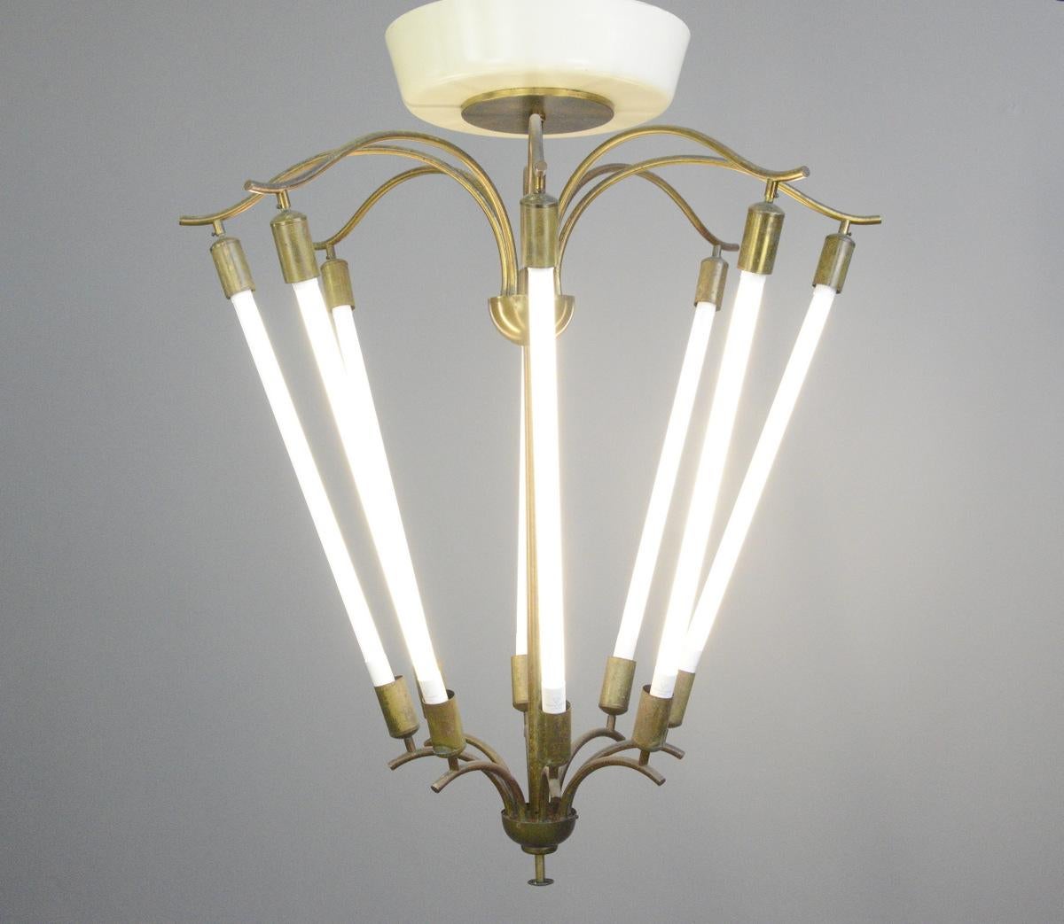 Large Bauhaus Lobby Chandelier, circa 1930s For Sale 1